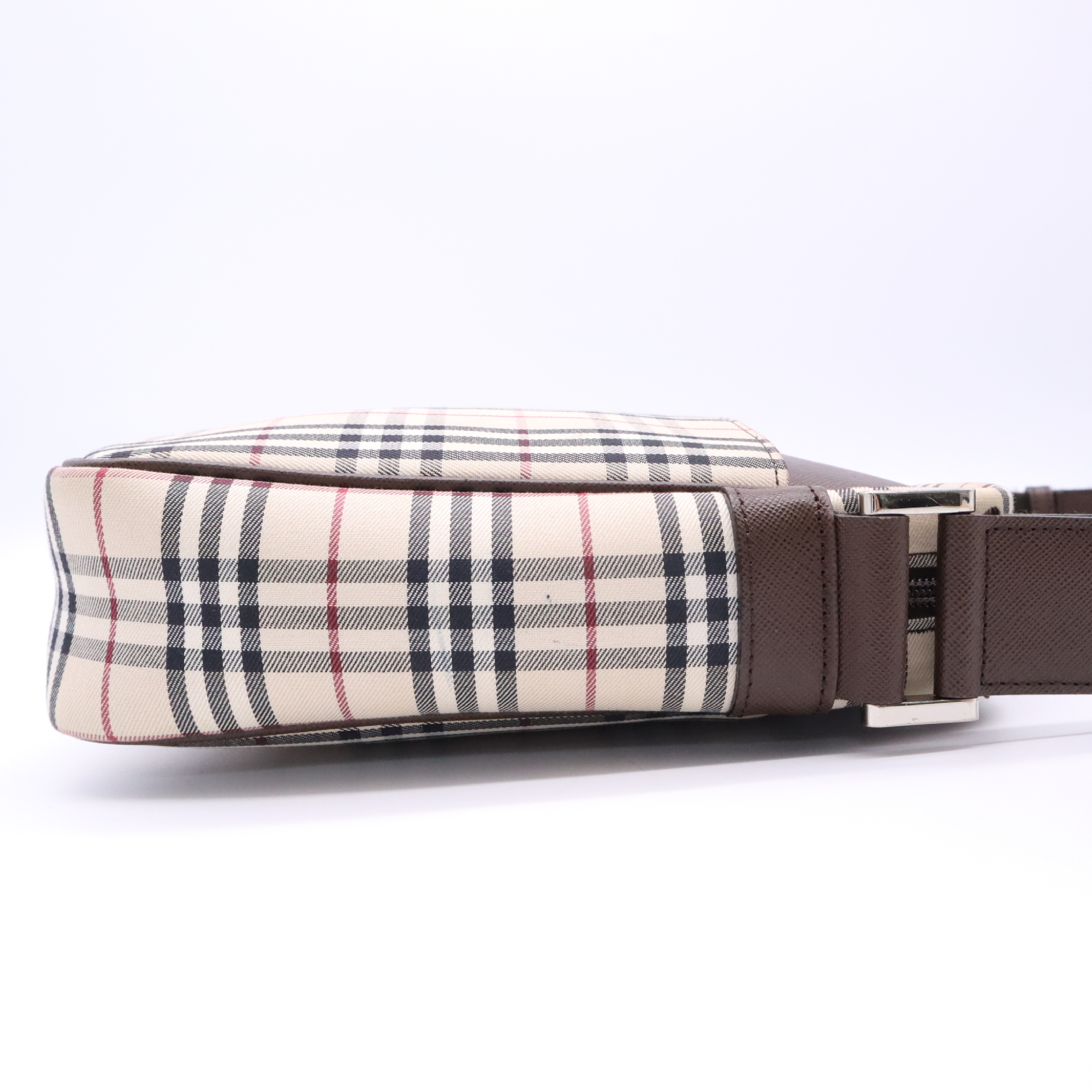 Canvas Leather Nova Check Shoulder Bag — view 5