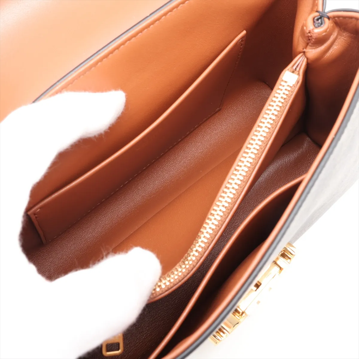 Triomphe Teen Nino PVC 2-Way Handbag, Brown — view 11