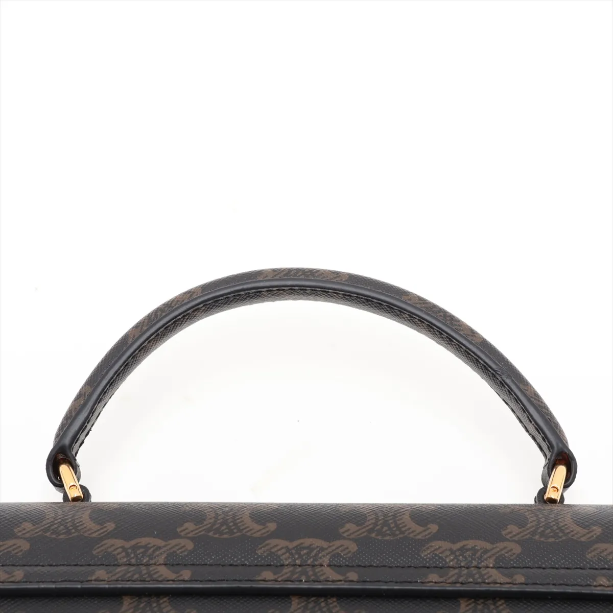 Triomphe Teen Nino PVC 2-Way Handbag, Brown — view 6