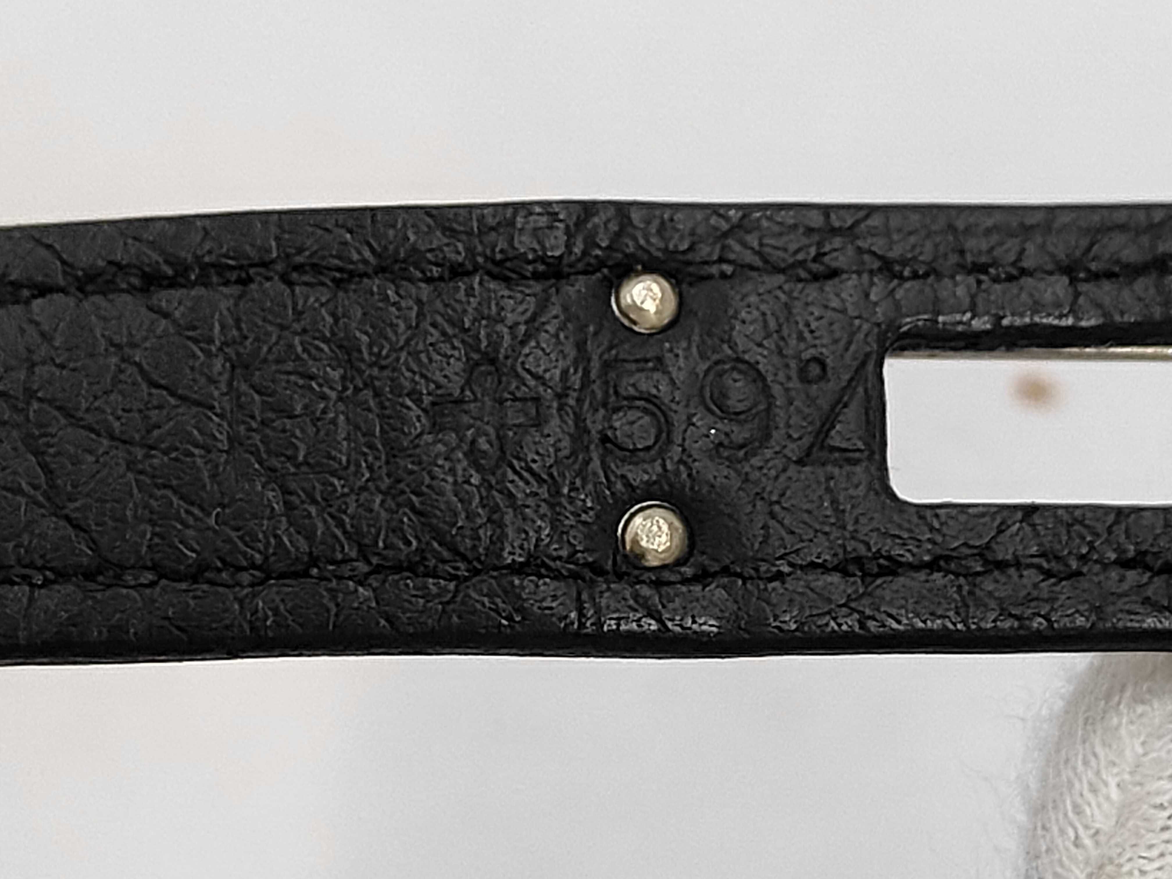 Birkin 25 Togo Leather, Black with Silver Hardware, R Stamp, Handbag — view 11