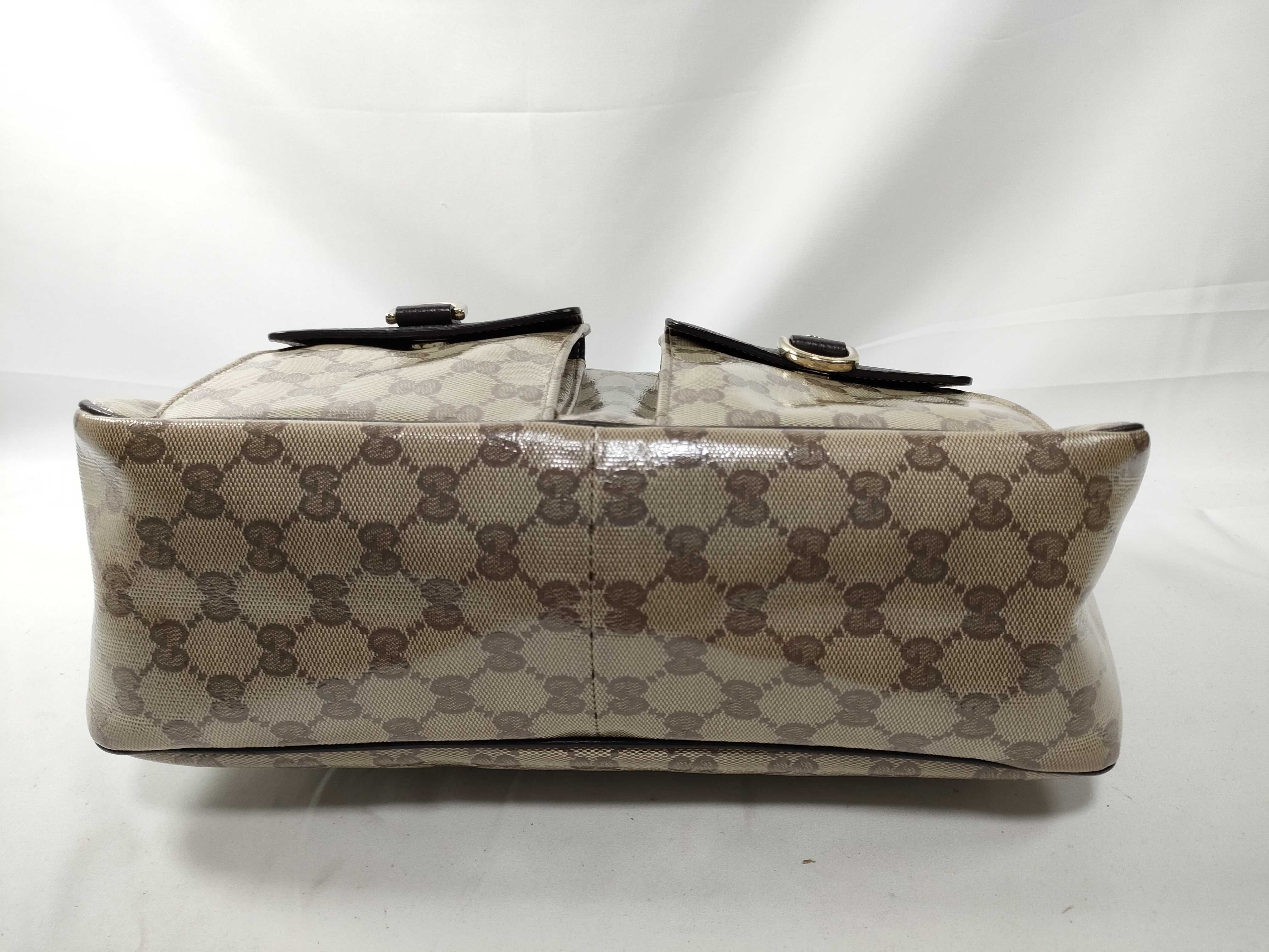 Brown GG Canvas/PVC Double Pocket Shoulder Bag (Handbag) — view 5