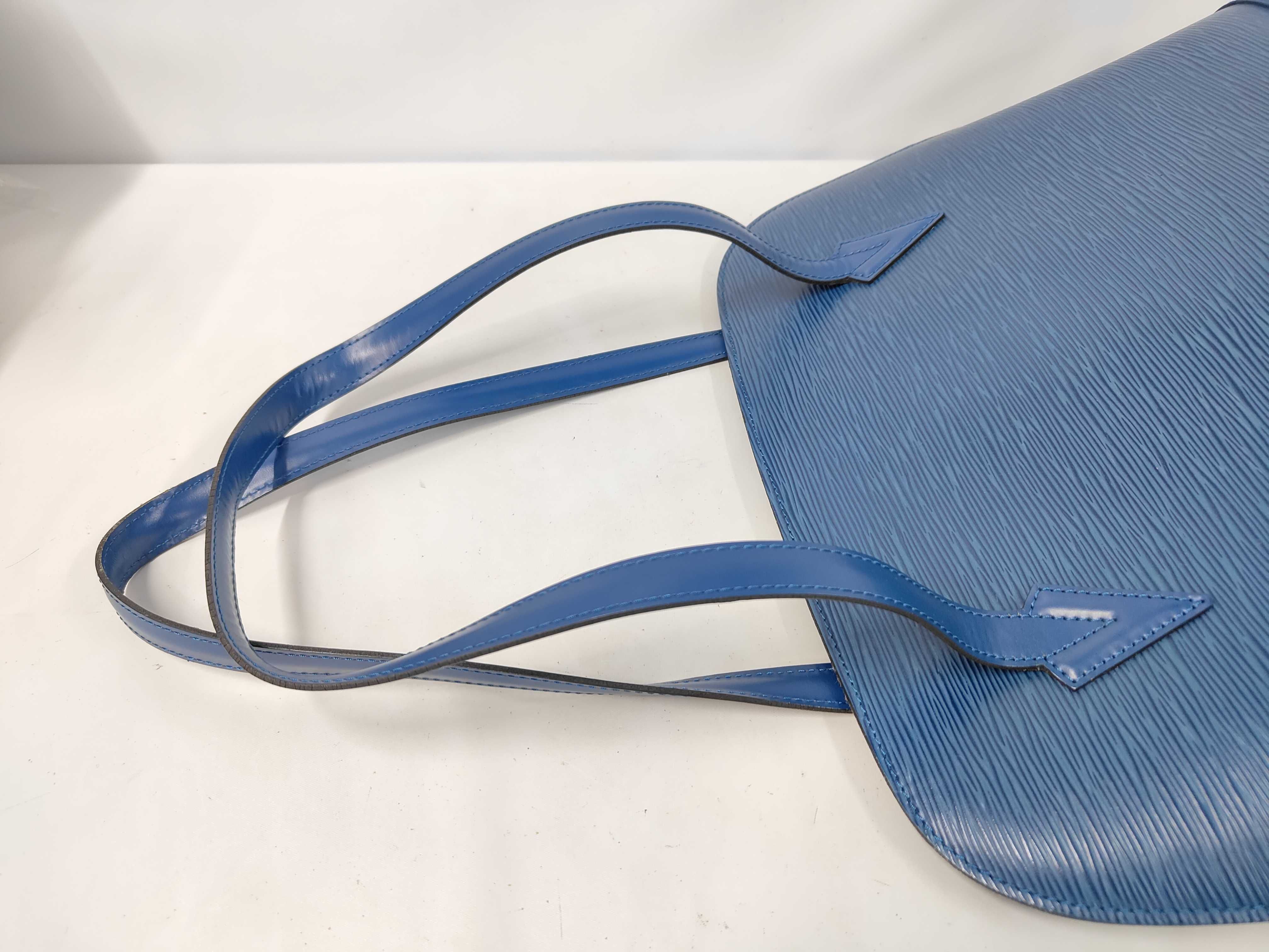 M52285 Epi Lussac Leather Blue Tote Bag — view 5