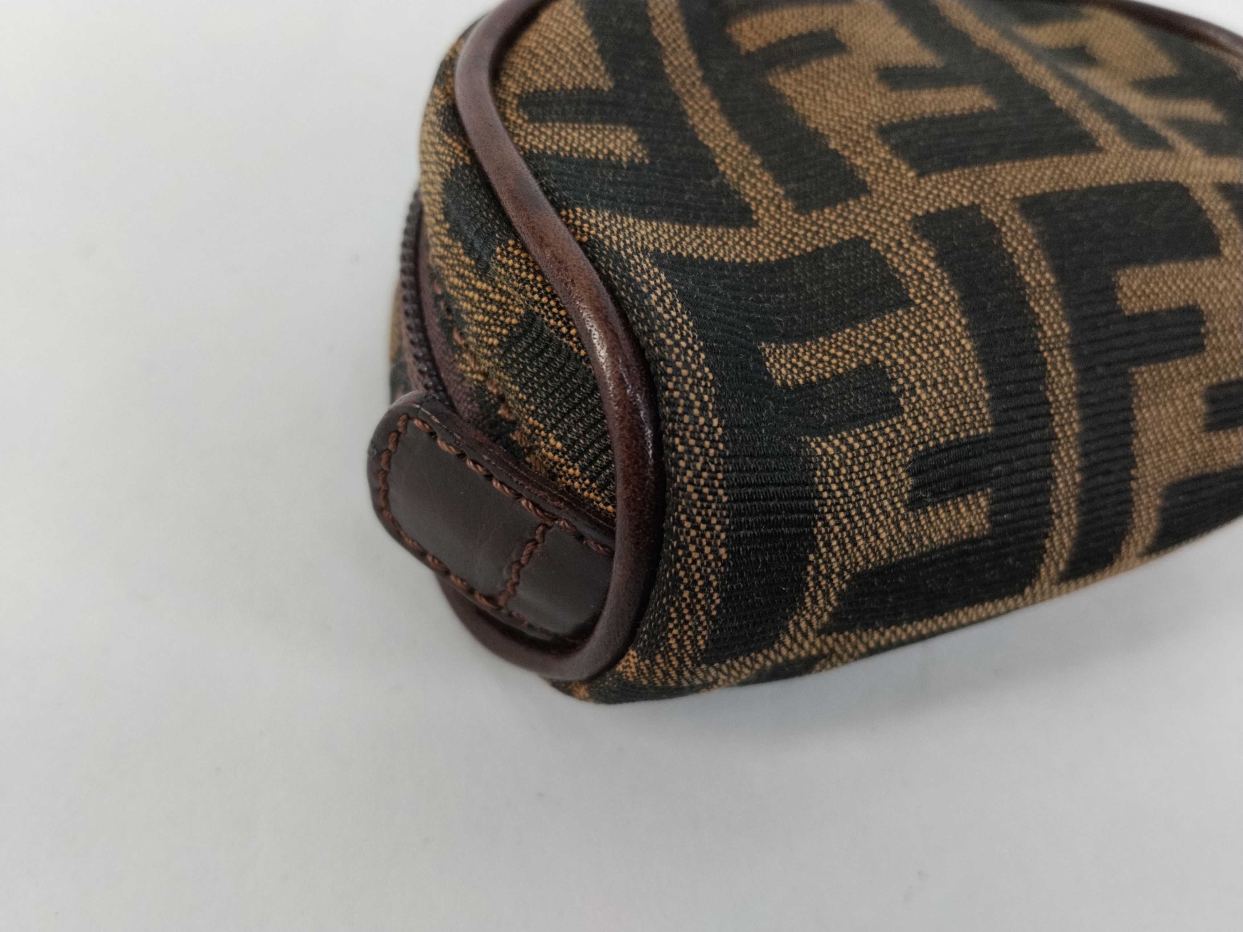 Zucca pattern Zucca pouch Canvas Brown pouch — view 3