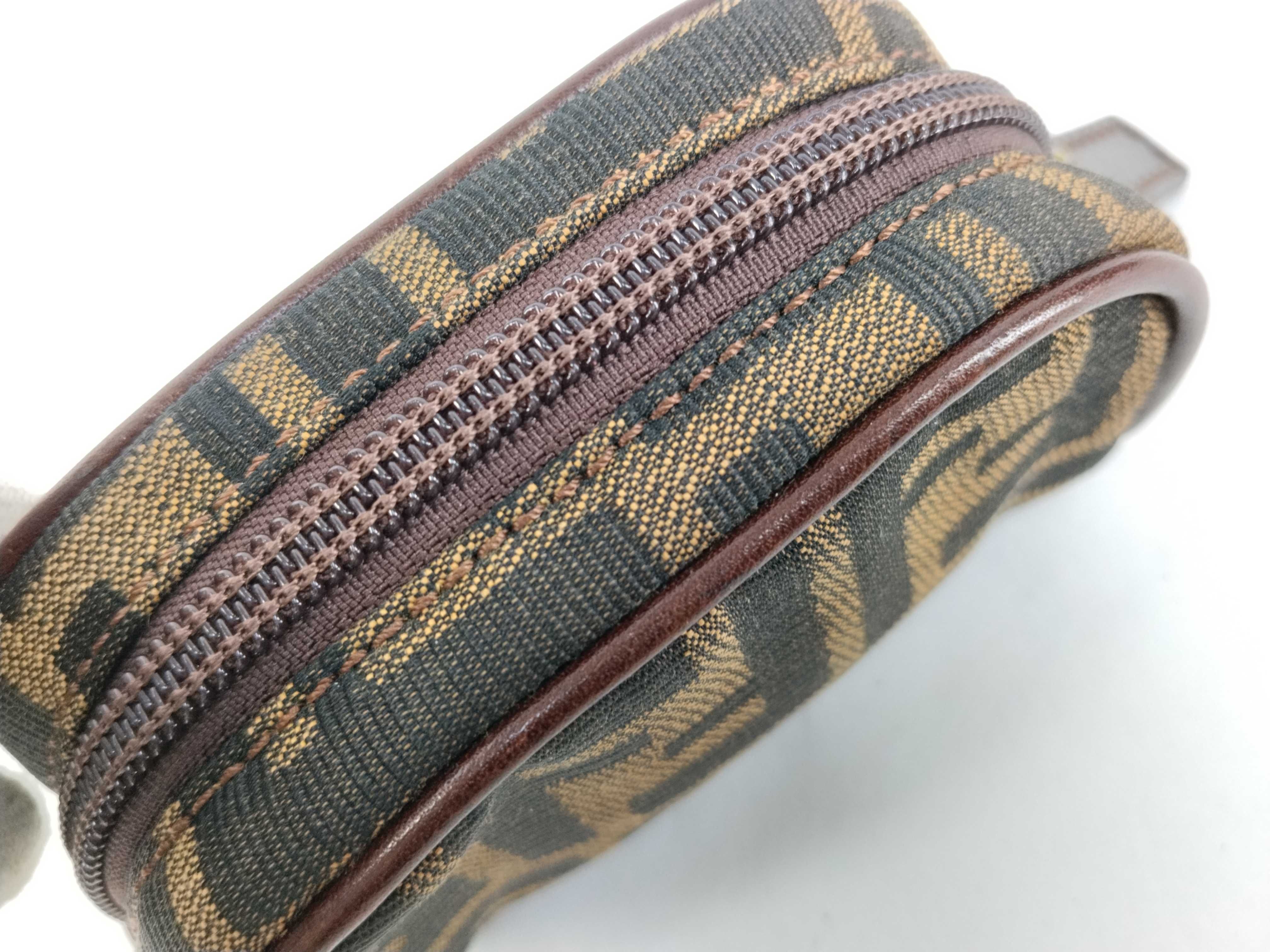 Zucca pattern Zucca pouch Canvas Brown pouch — view 6