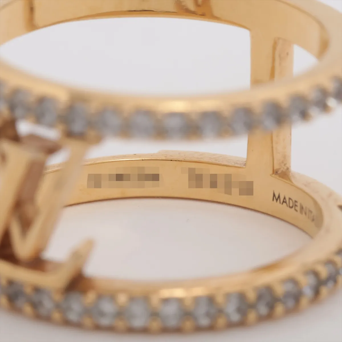 M1463M Ring LV Iconic Strass TE4214 Ring M GP x Rhinestone Gold — view 3