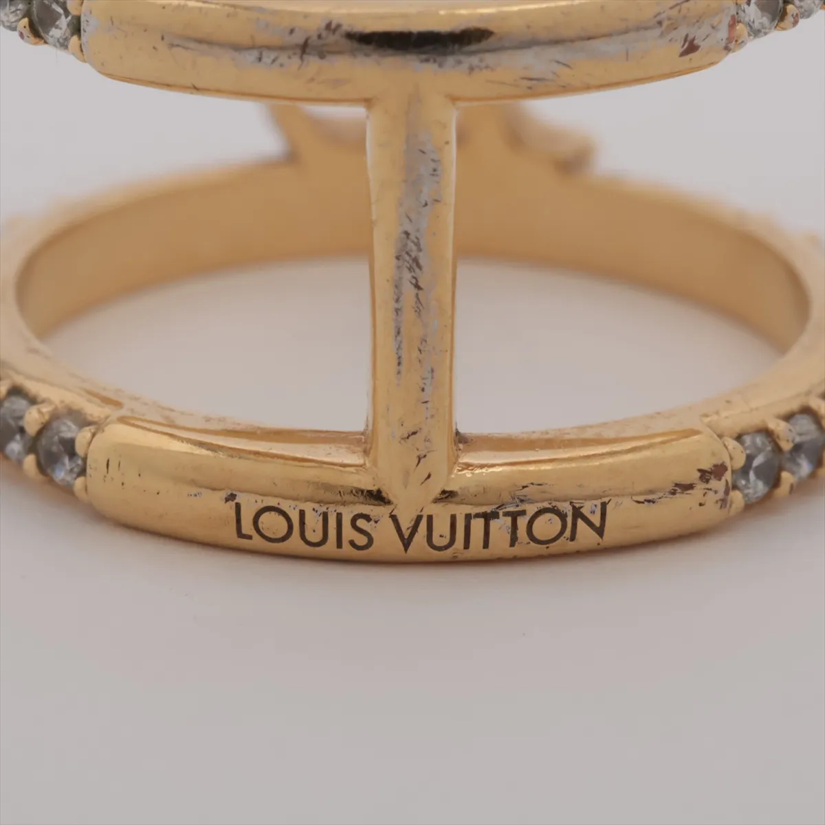 M1463M Ring LV Iconic Strass TE4214 Ring M GP x Rhinestone Gold — view 5