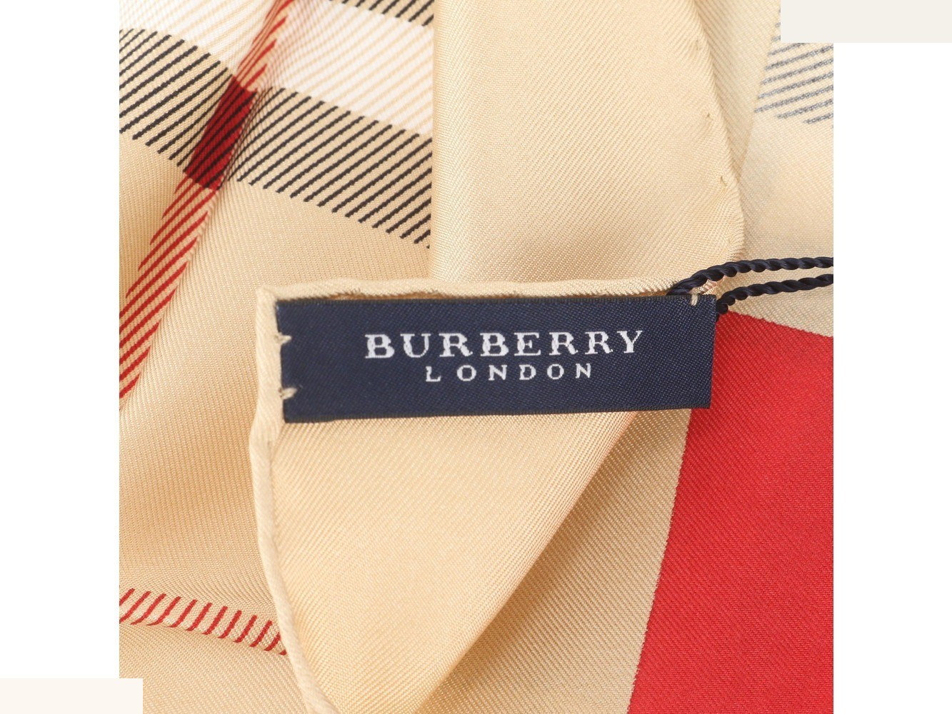 Tag attached, 100% silk Nova Check scarf — view 6