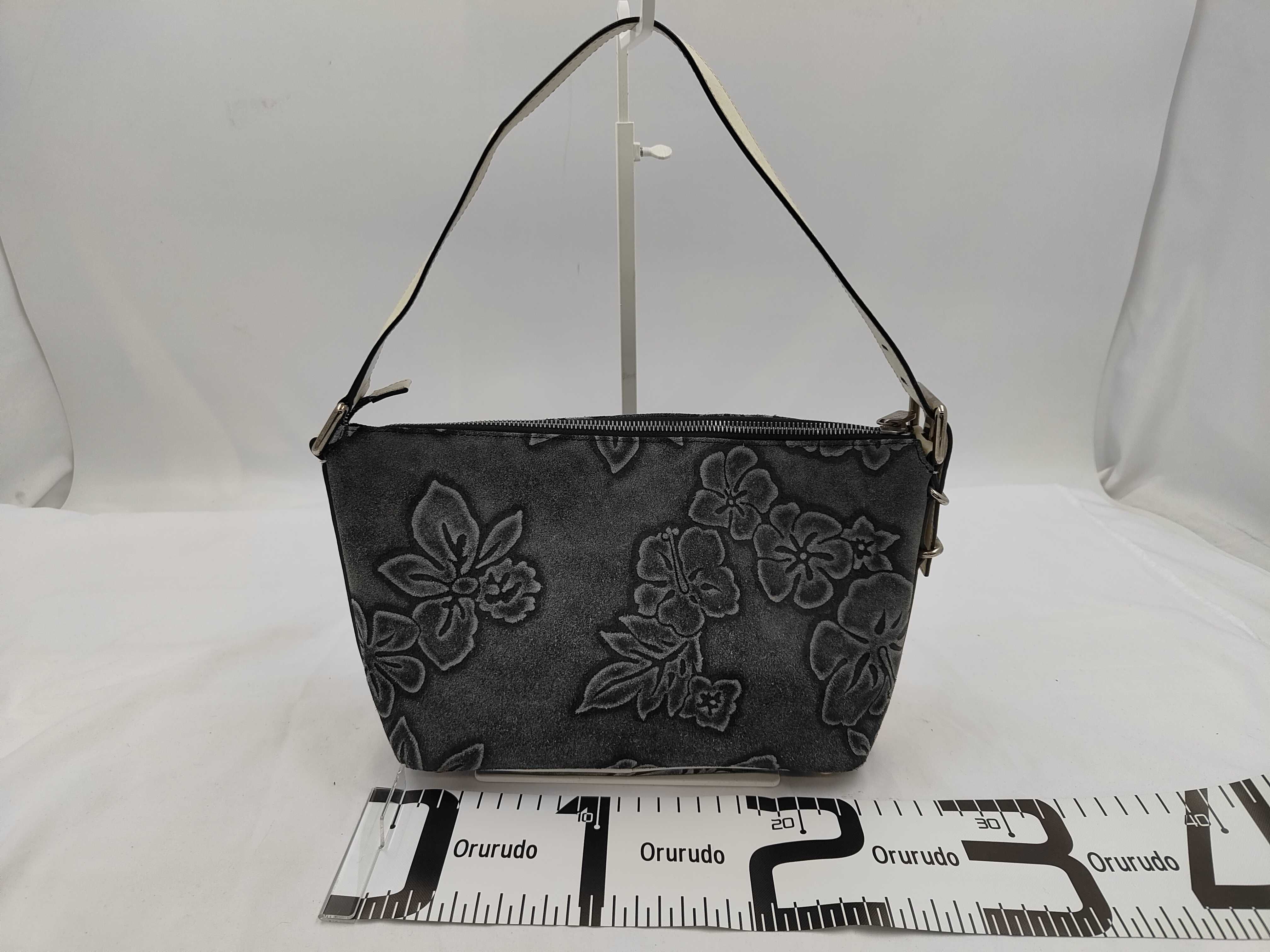Shoulder bag Suede floral pattern shoulder bag — view 2