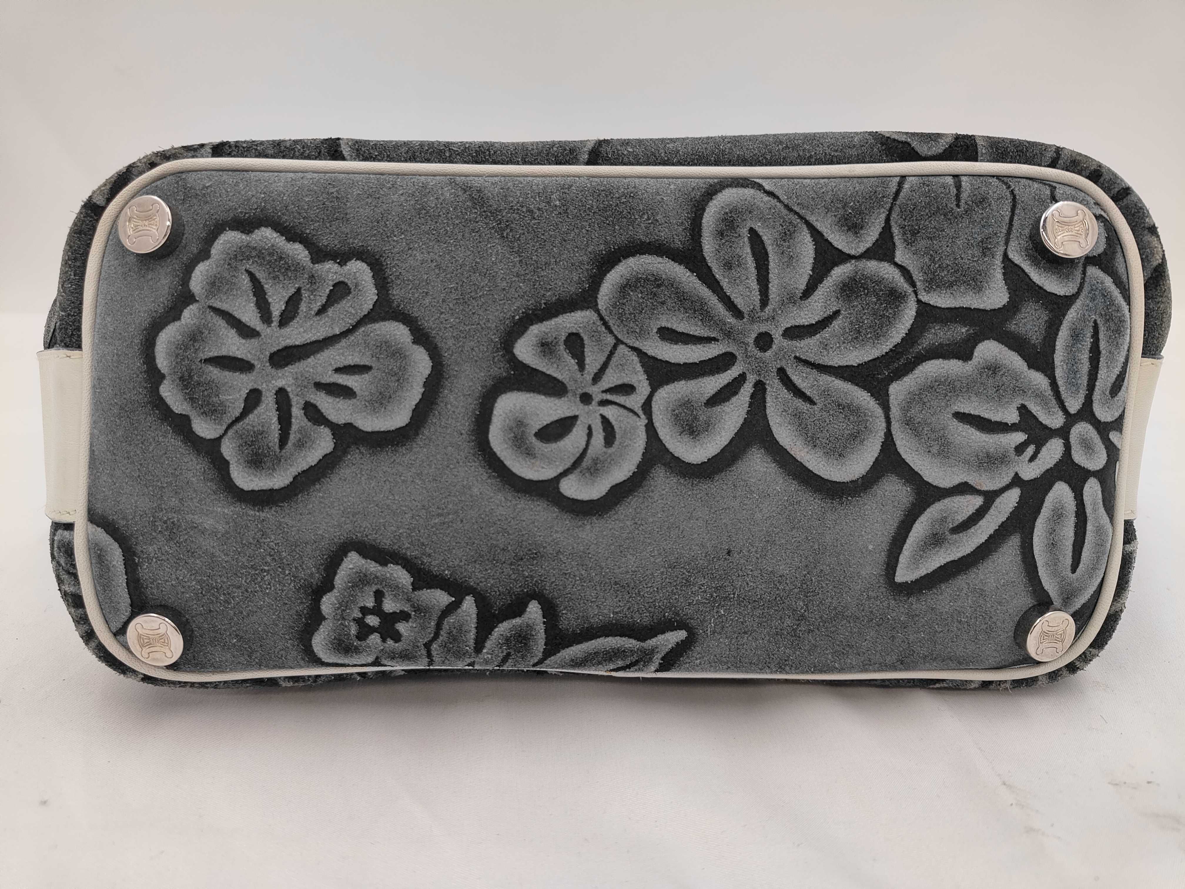 Shoulder bag Suede floral pattern shoulder bag — view 7