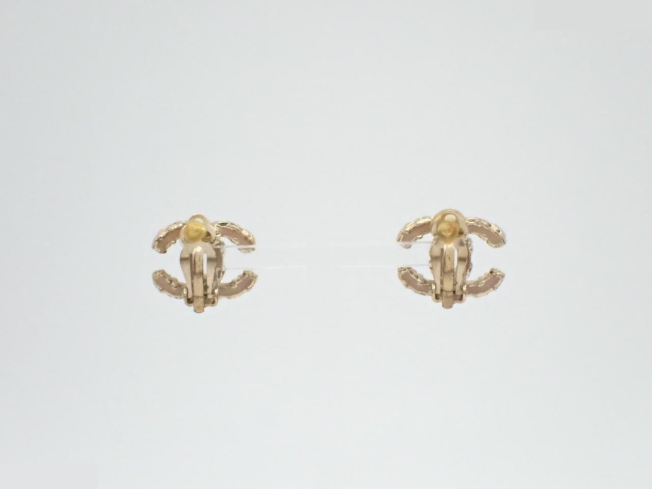 Coco Rhinestone Gold Earrings — view 2
