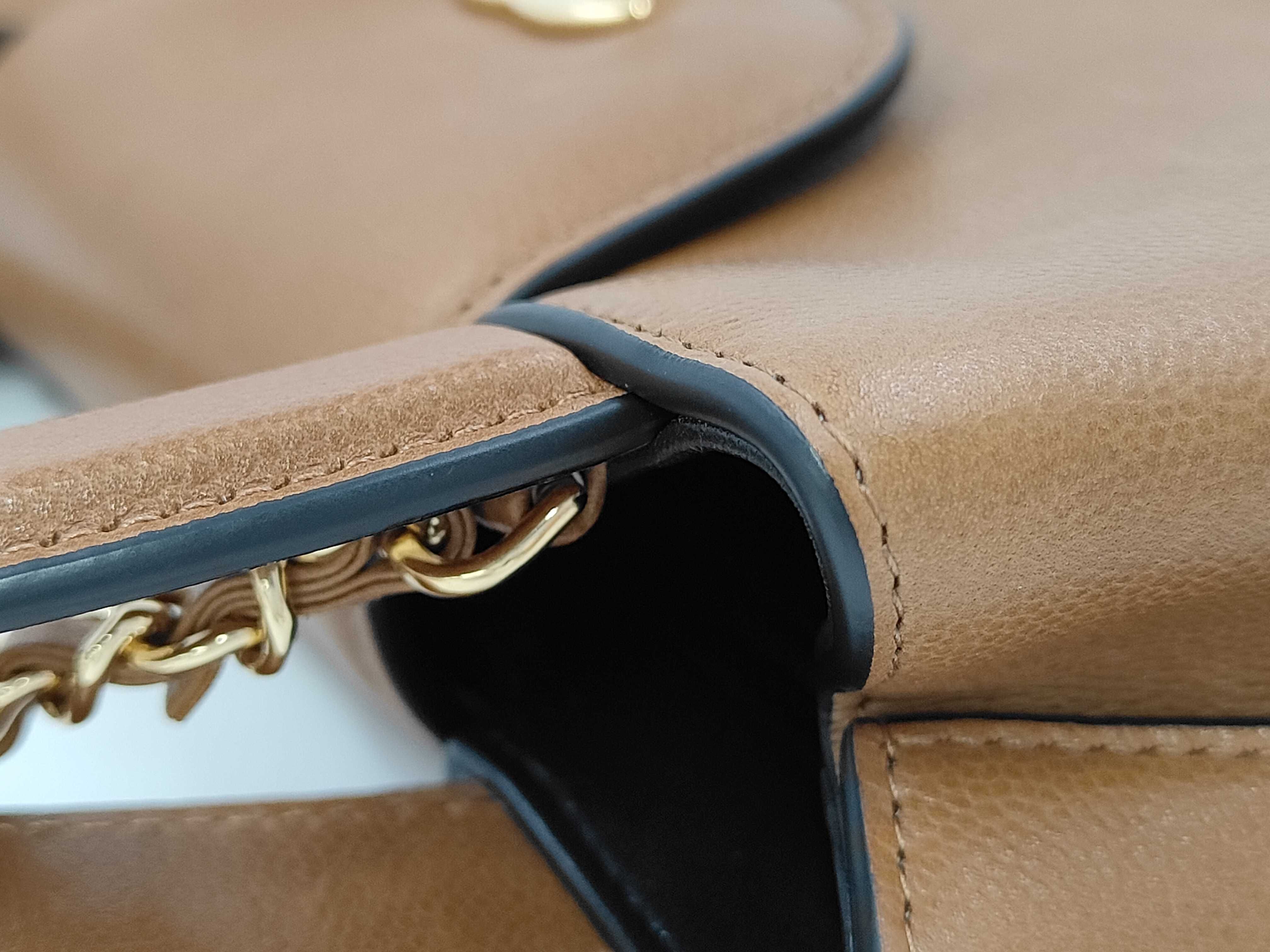 2-Way Chain Shoulder Bag, Caviar Brown GP Handbag — view 5