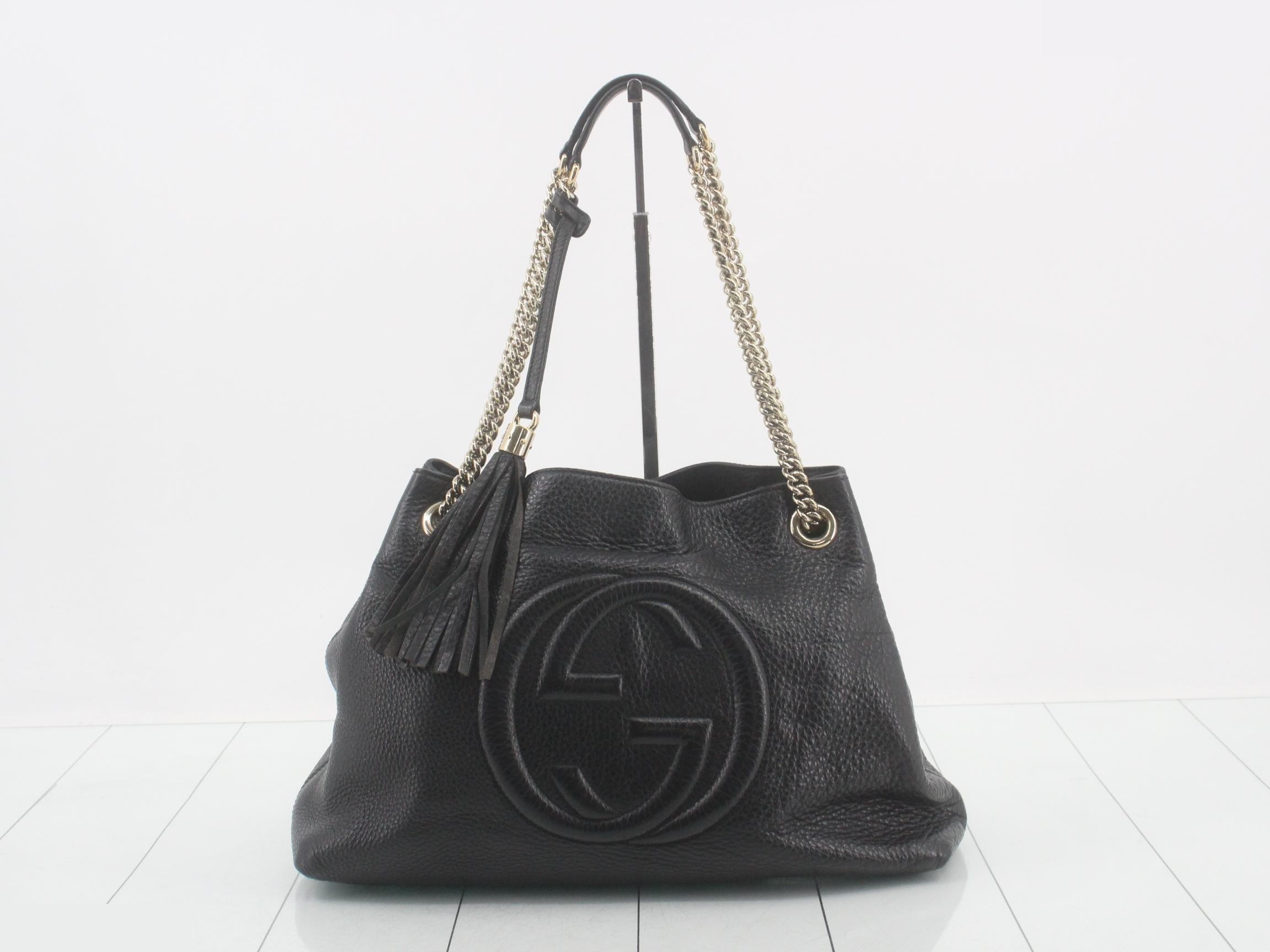 Soho Leather Chain Tote Bag