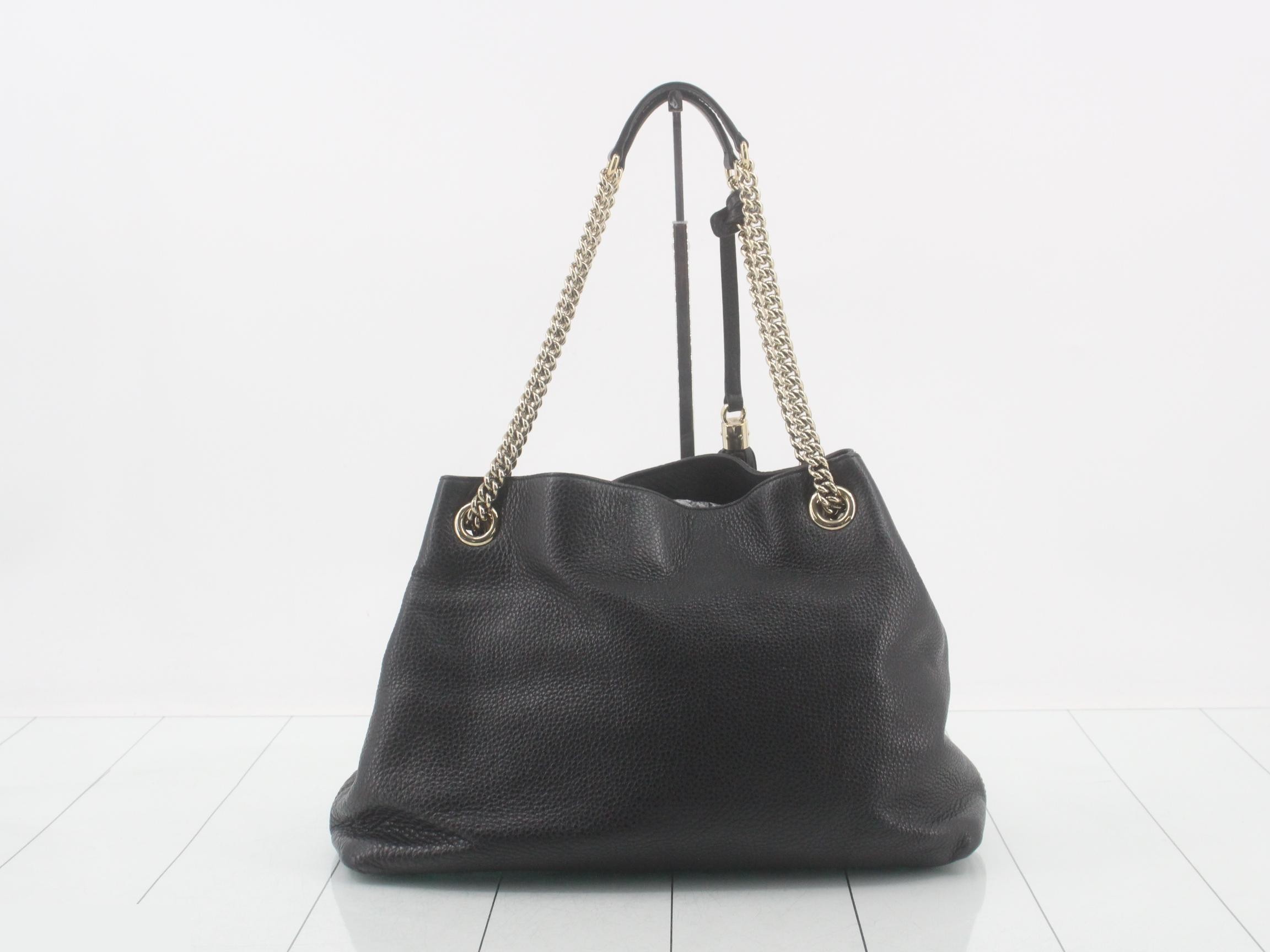 Soho Leather Chain Tote Bag — view 2