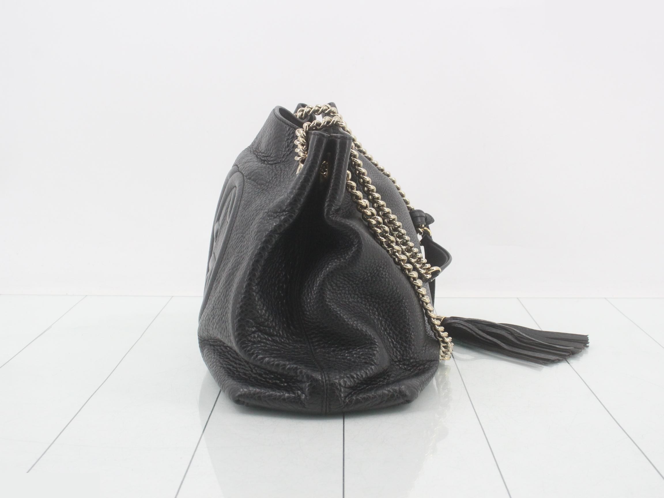 Soho Leather Chain Tote Bag — view 3