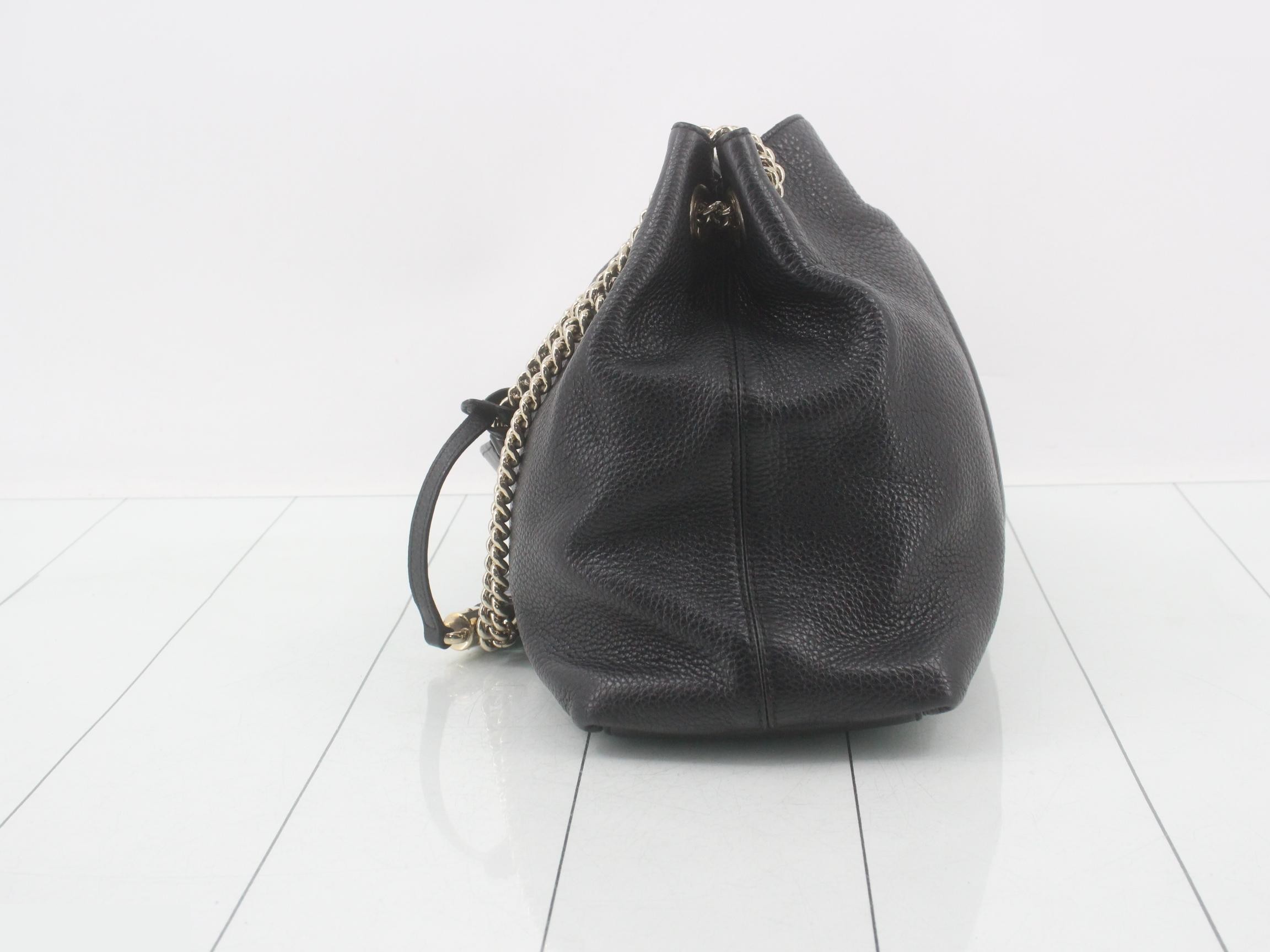 Soho Leather Chain Tote Bag — view 4