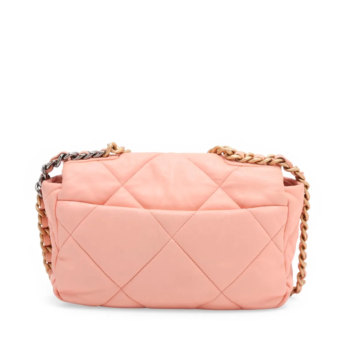 19 Lambskin Chain Shoulder Bag Pink Gold x Silver Hardware TH68N9G4 Random Plate AS1160 — view 2