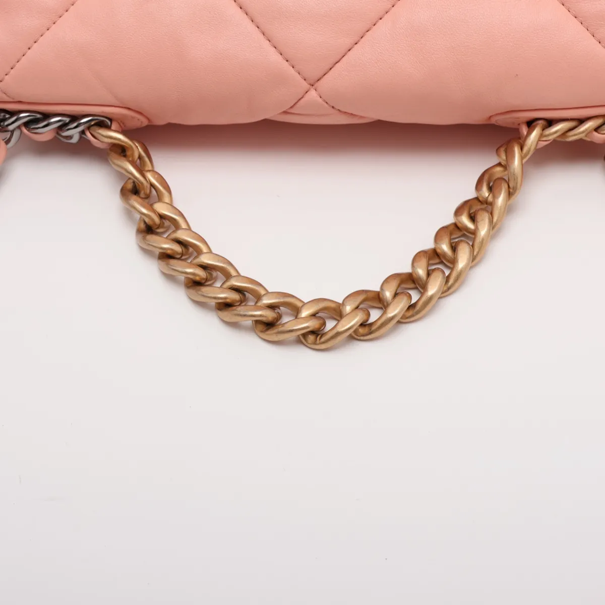19 Lambskin Chain Shoulder Bag Pink Gold x Silver Hardware TH68N9G4 Random Plate AS1160 — view 5