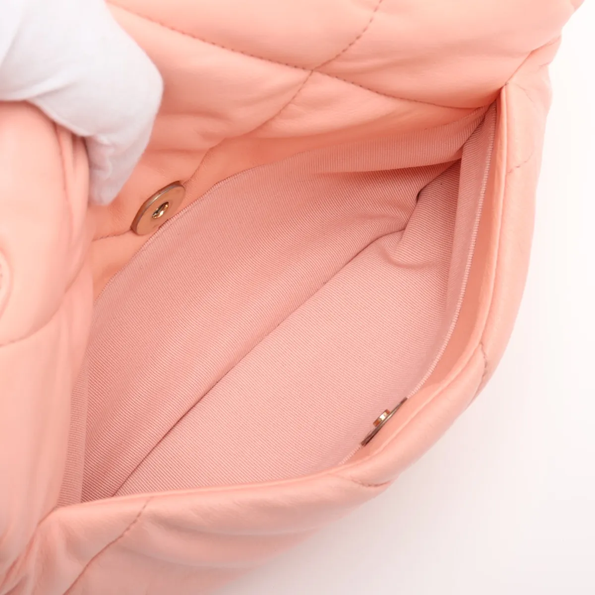 19 Lambskin Chain Shoulder Bag Pink Gold x Silver Hardware TH68N9G4 Random Plate AS1160 — view 10