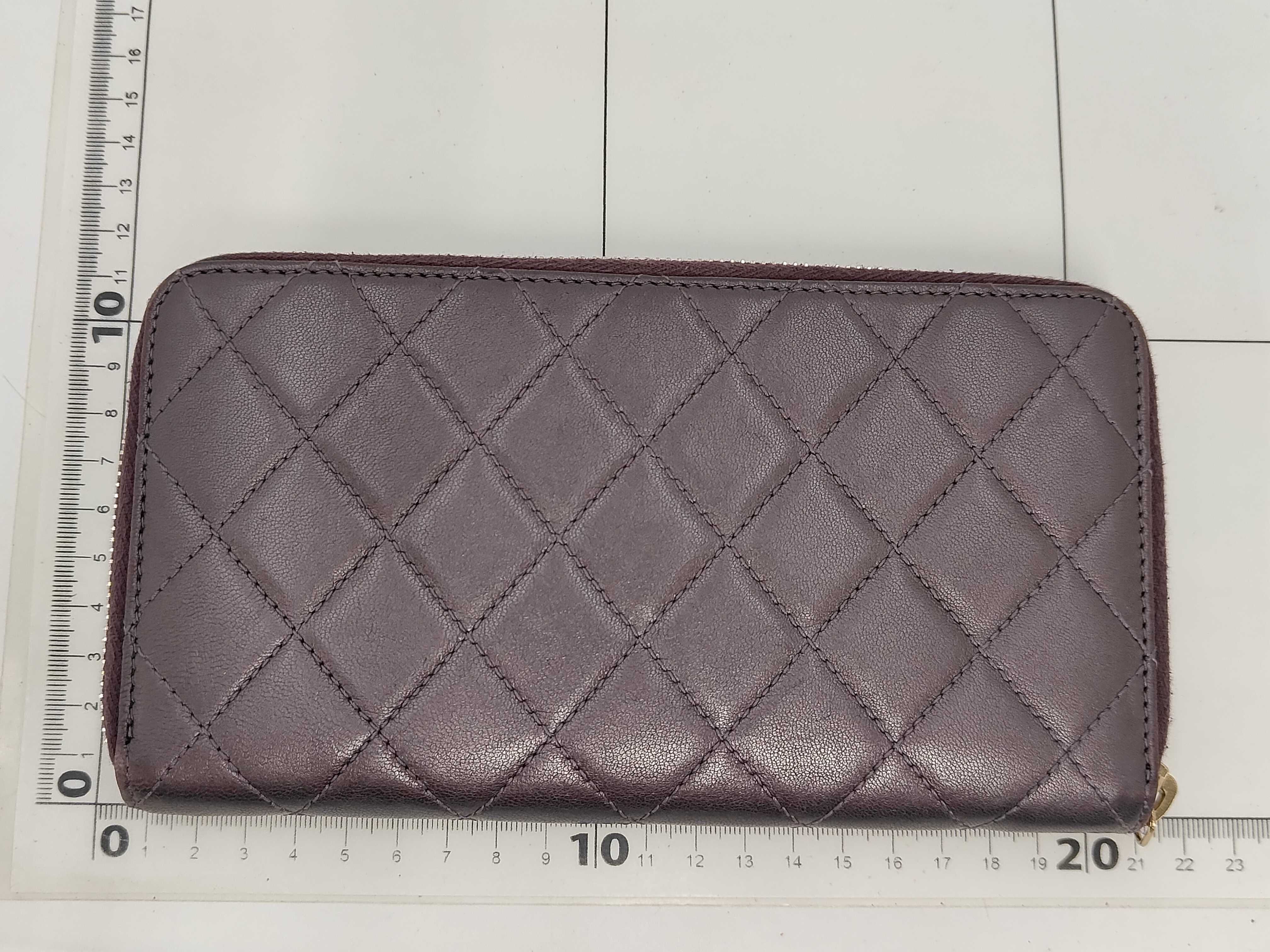 Matelasse Zip Around Wallet Leather Wallet — view 2