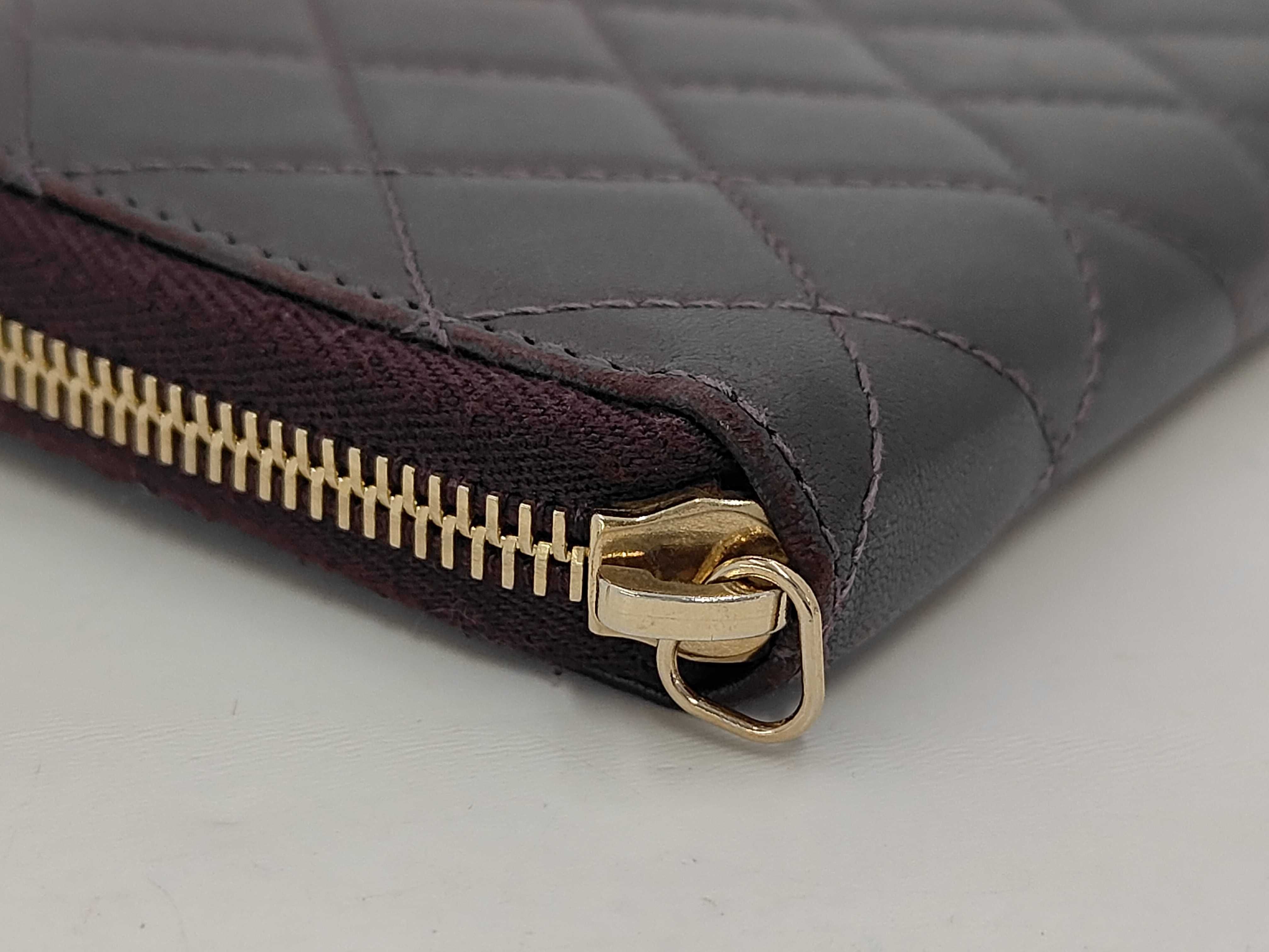 Matelasse Zip Around Wallet Leather Wallet — view 4