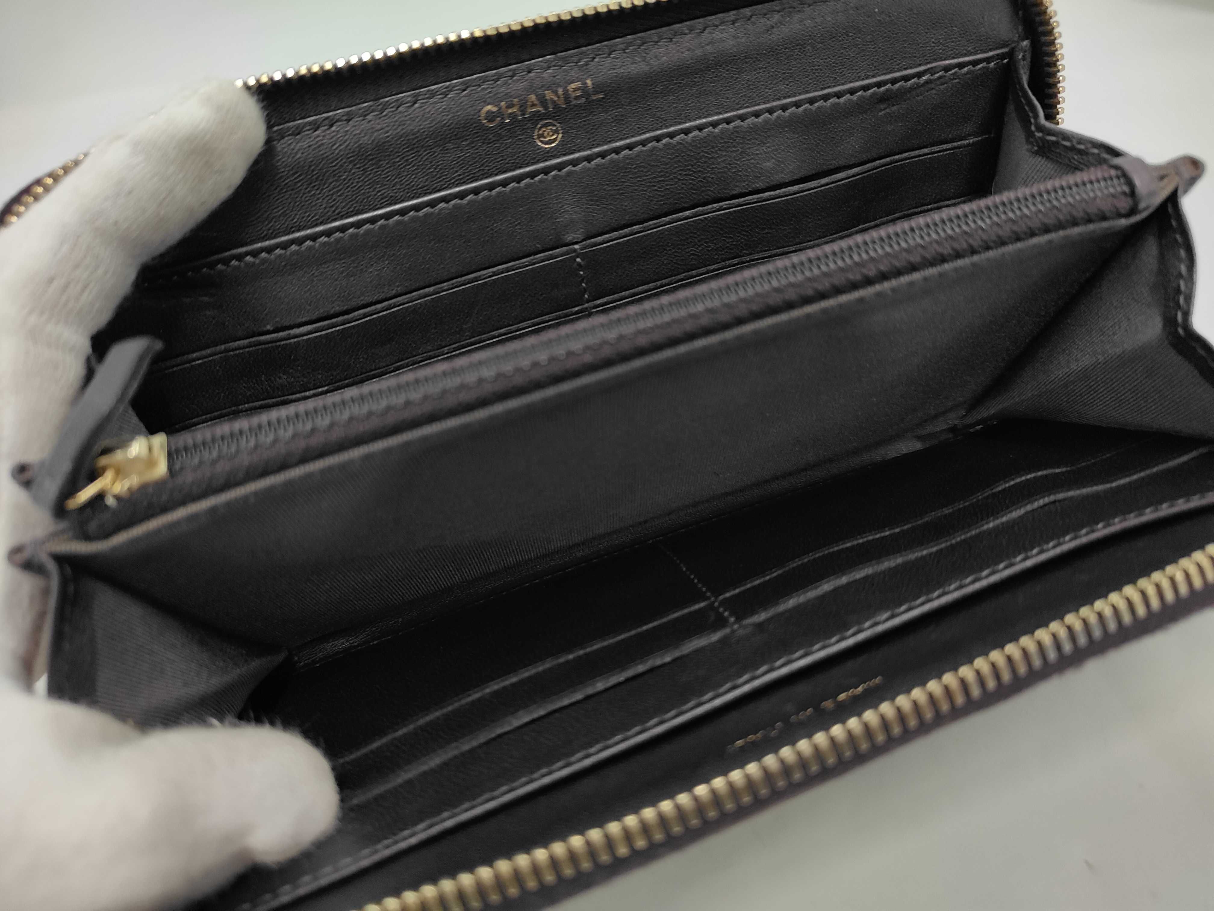 Matelasse Zip Around Wallet Leather Wallet — view 7