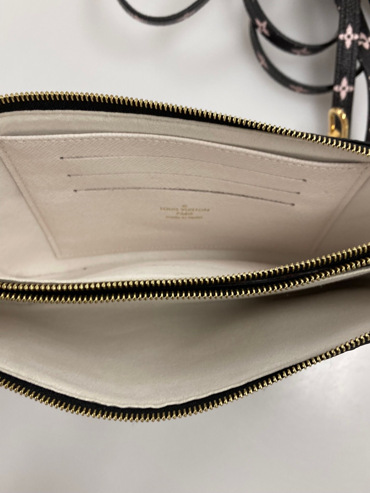 Double Zip Pochette, Monogram Giant Crafty — view 2