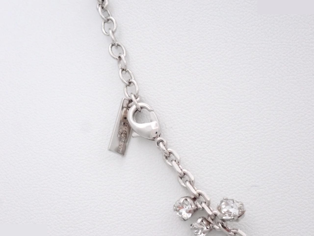 Other line necklace, silver + crystal, 19.0g, box and bag included. — view 2