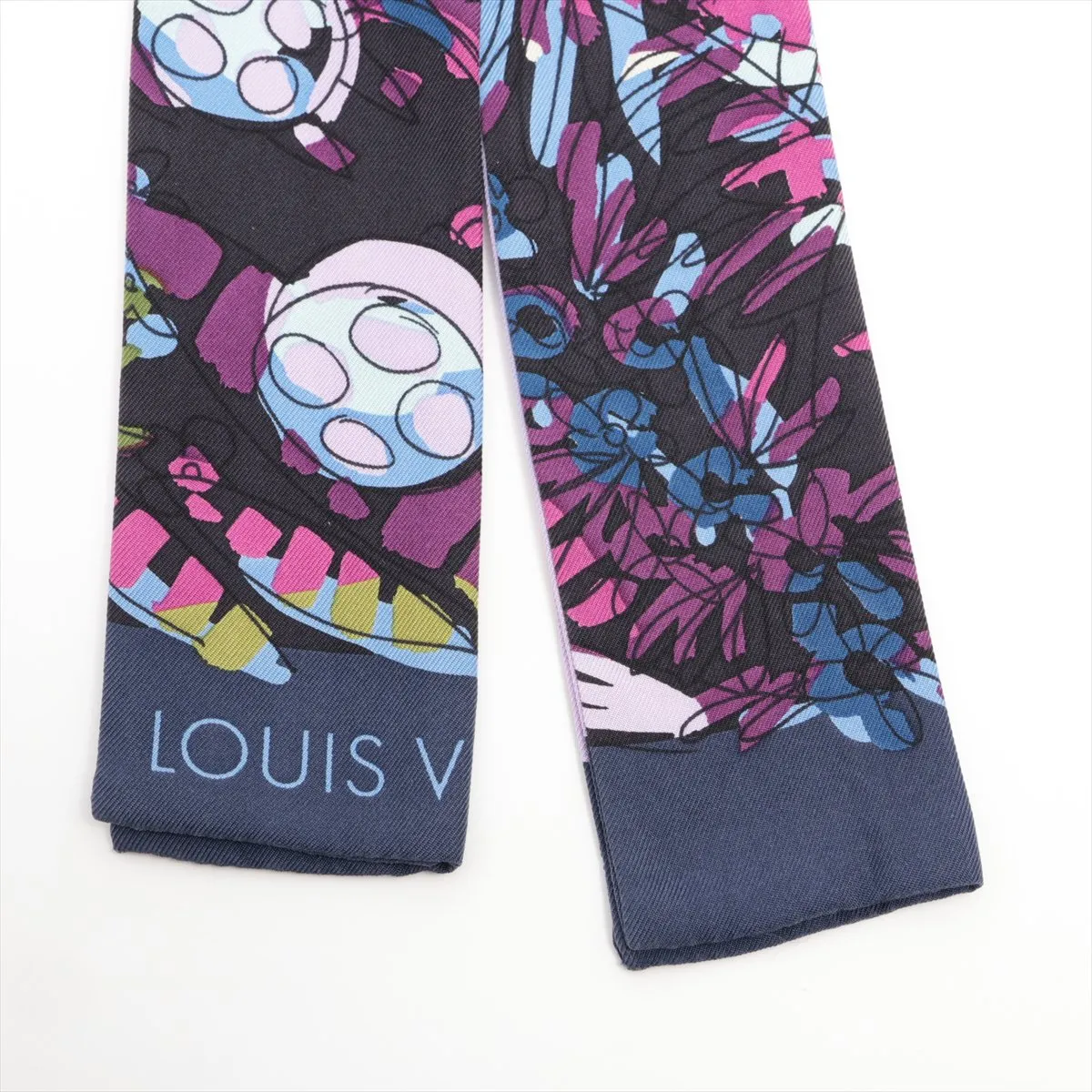 Louis Vuitton Bandeau Scarf Silk Purple — view 2