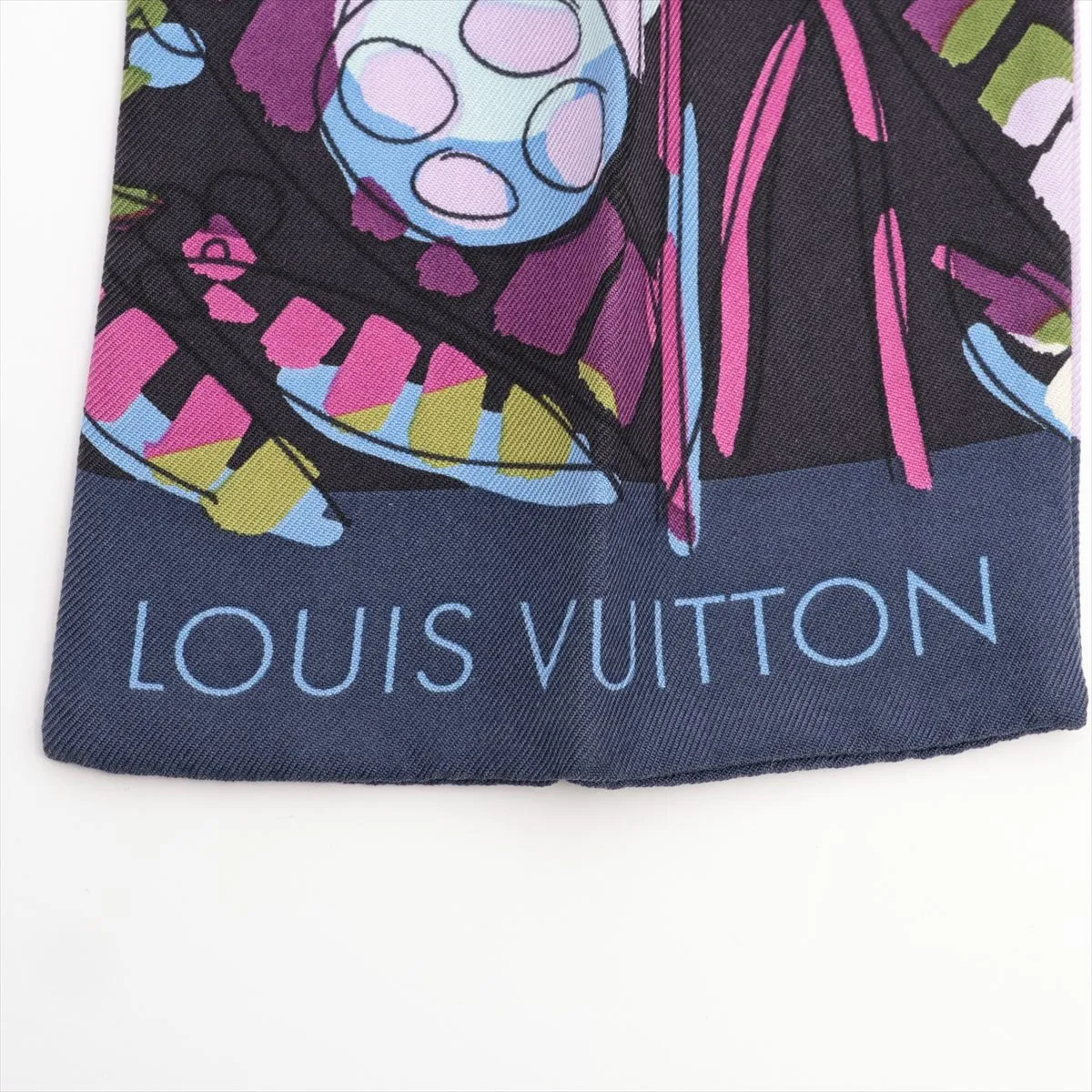 Louis Vuitton Bandeau Scarf Silk Purple — view 3