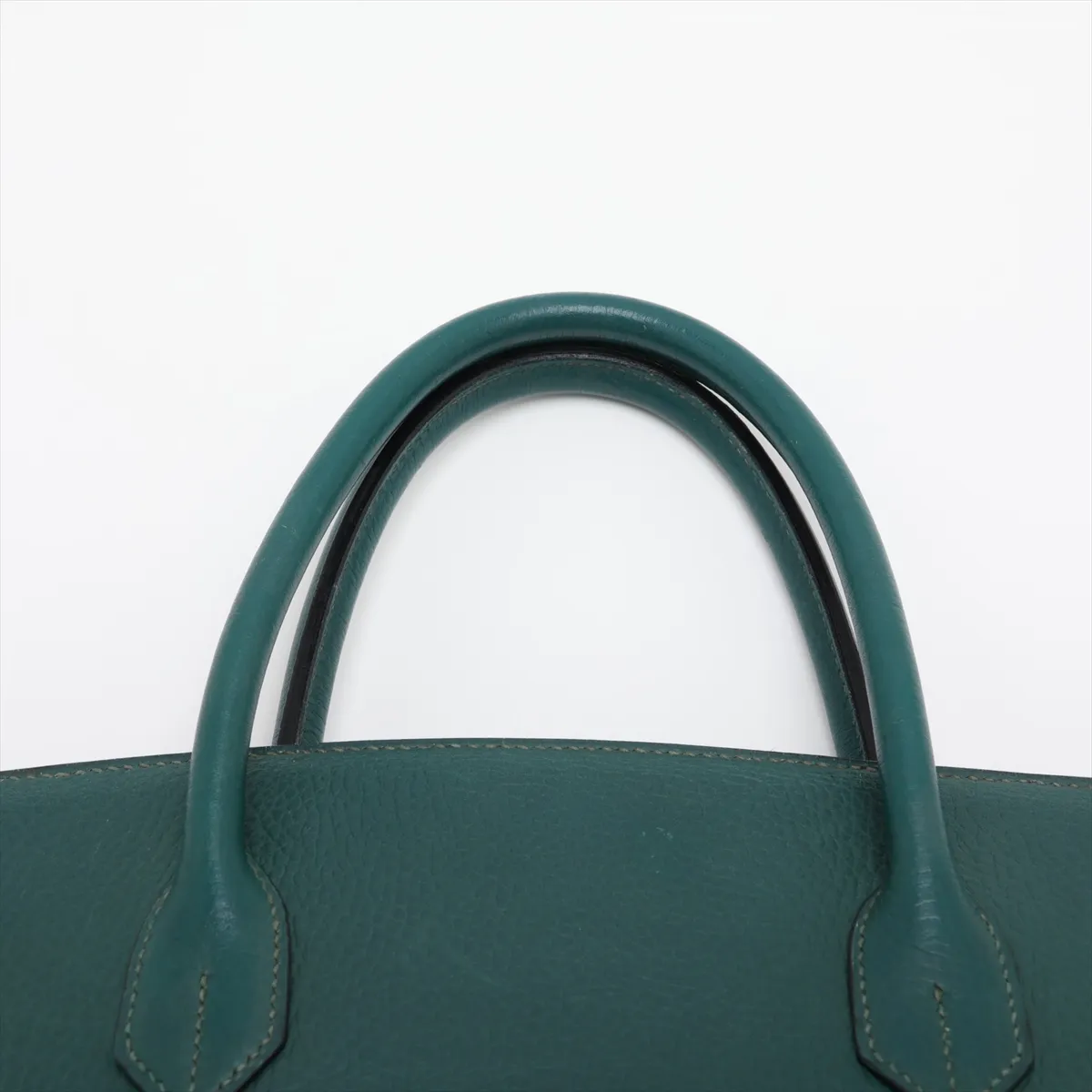 [Individually packaged] Hermes Birkin 40 Letournée Courchevel Green Gold Hardware U: 1991 — view 6