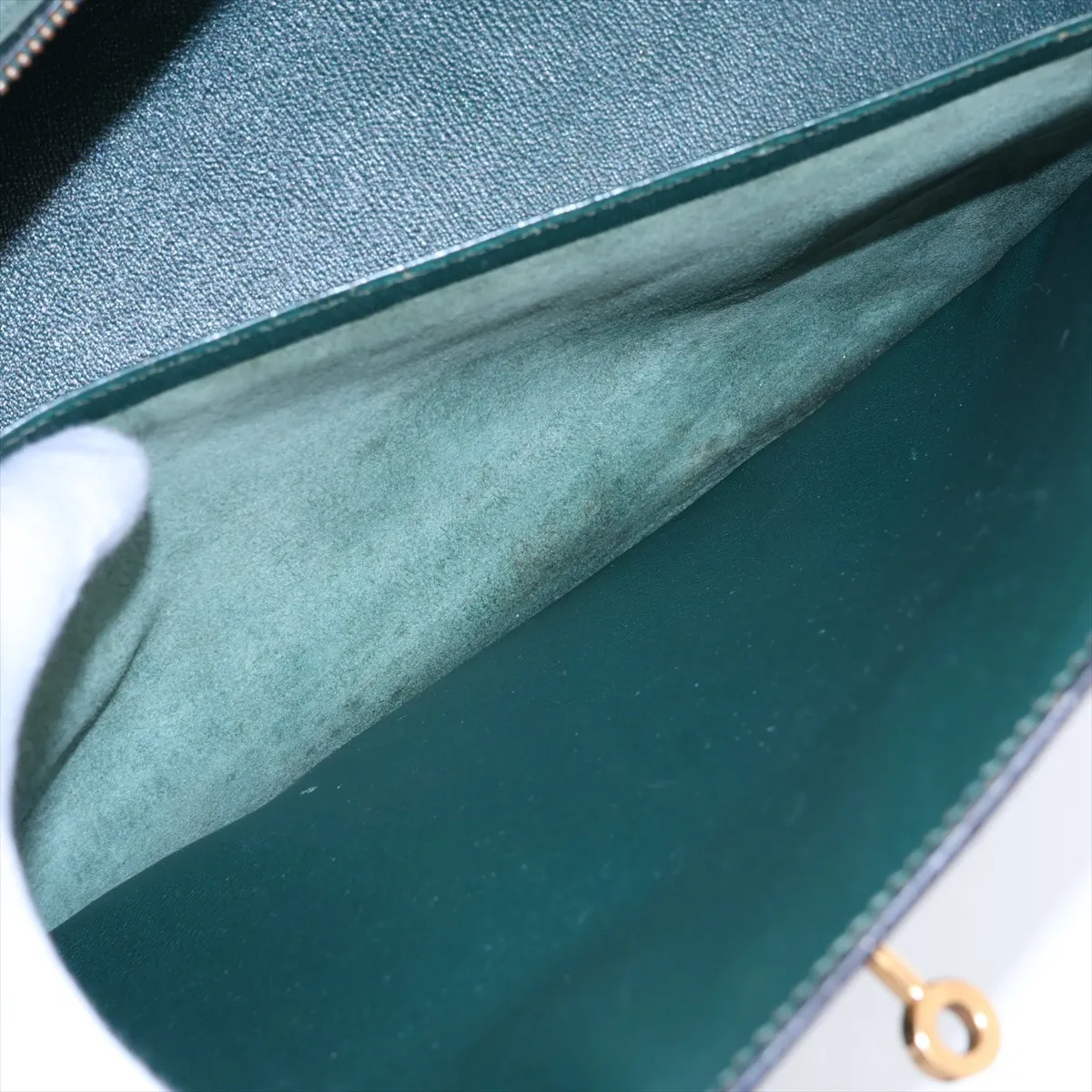 [Individually packaged] Hermes Birkin 40 Letournée Courchevel Green Gold Hardware U: 1991 — view 9