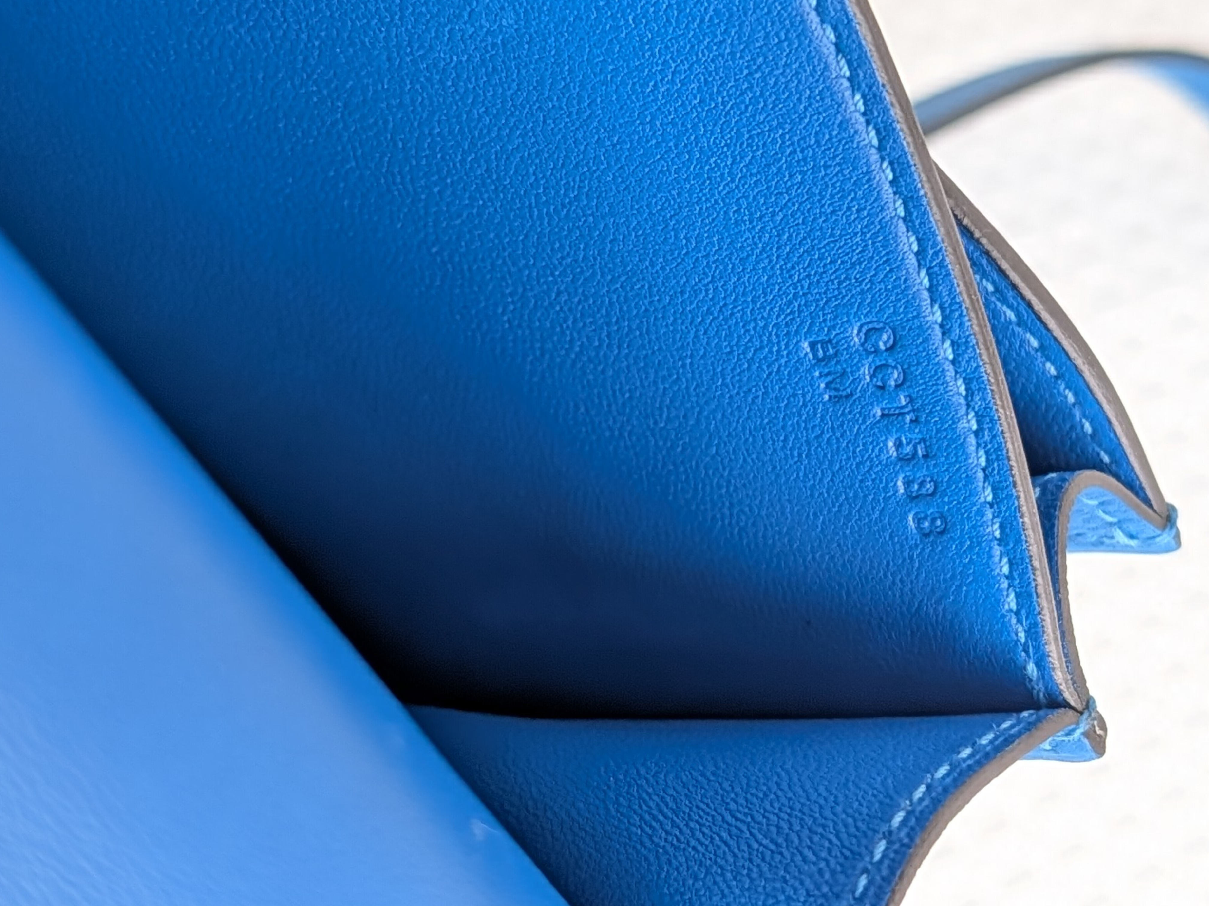 Constance Mini Blue Mykonos Gold Hardware C Stamp Shoulder Bag — view 13