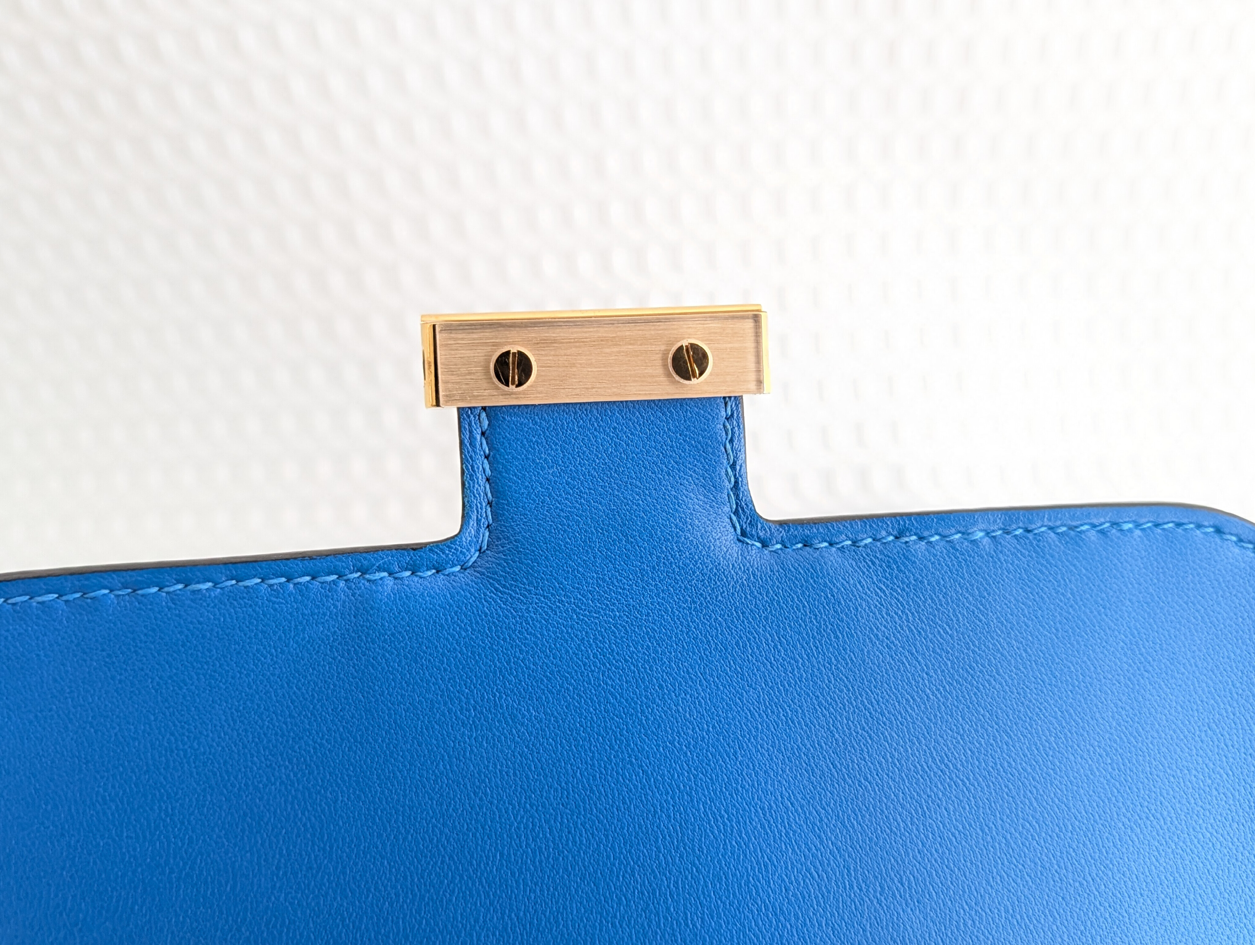 Constance Mini Blue Mykonos Gold Hardware C Stamp Shoulder Bag — view 15