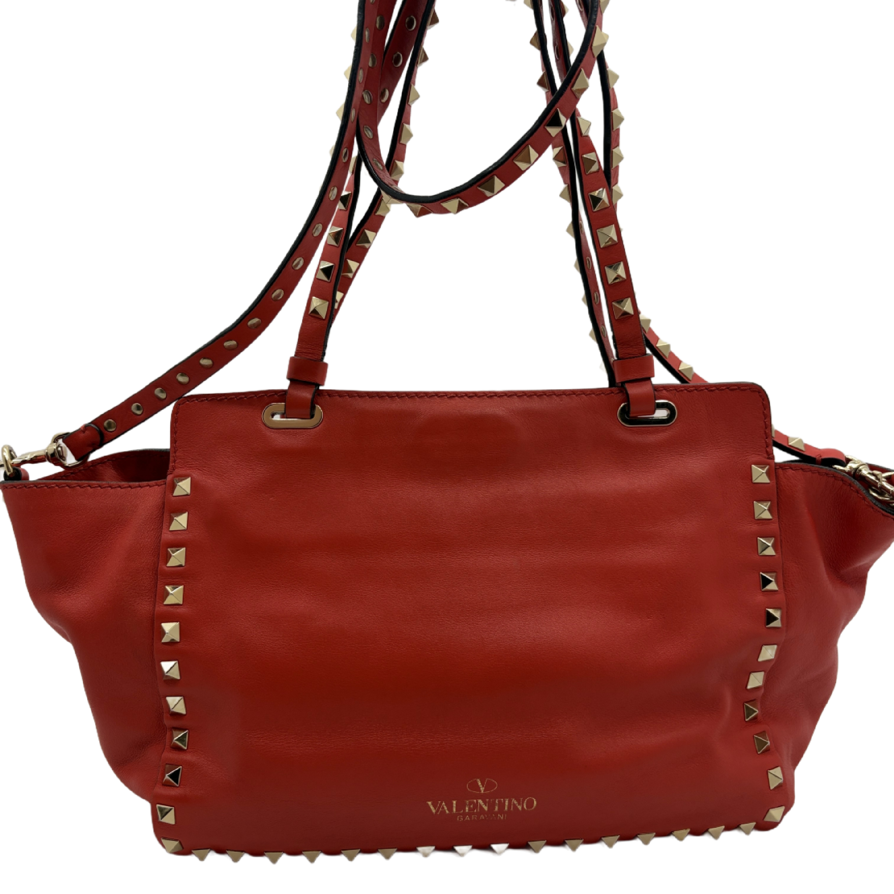 Rockstud Trapeze Leather Shoulder Bag — view 2
