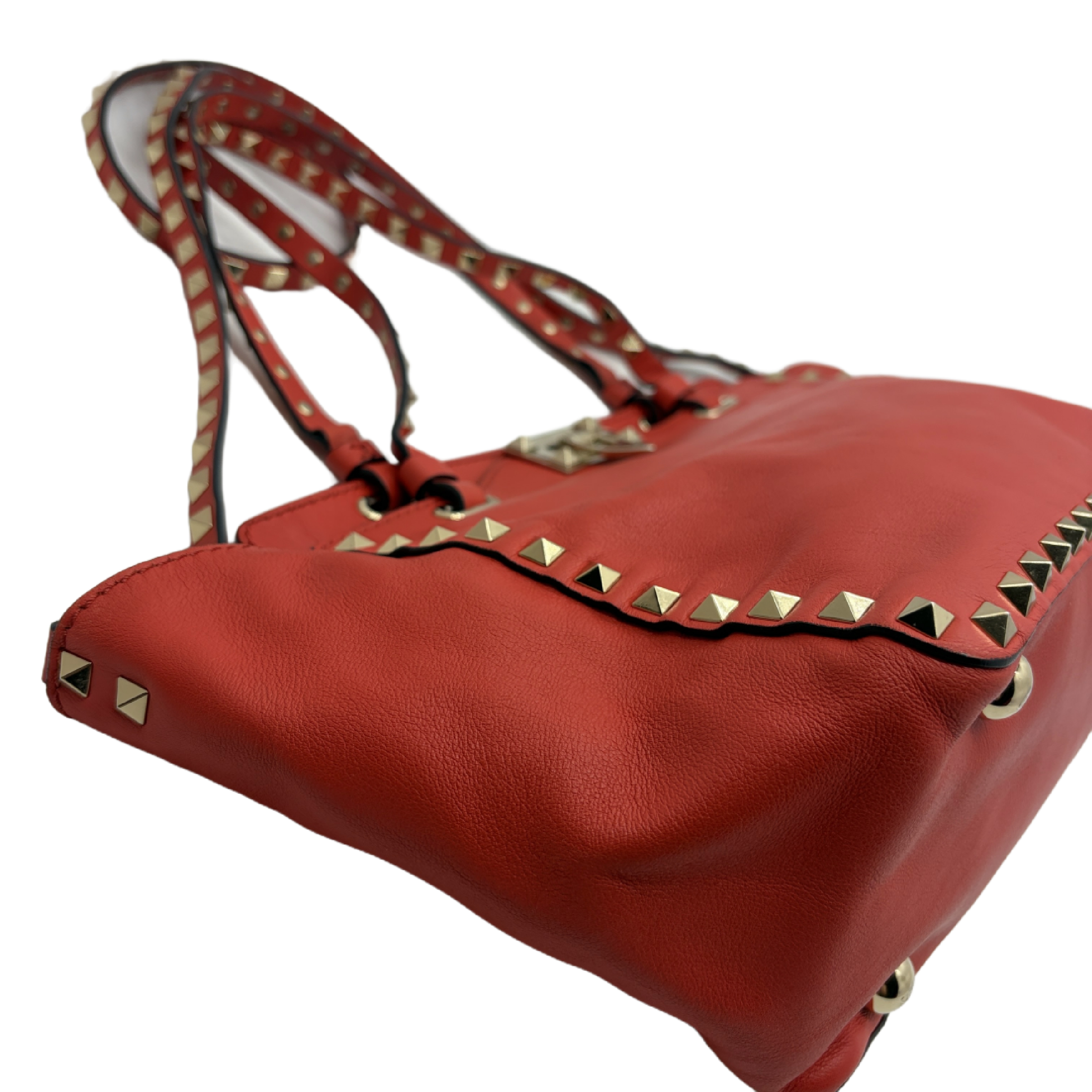 Rockstud Trapeze Leather Shoulder Bag — view 3