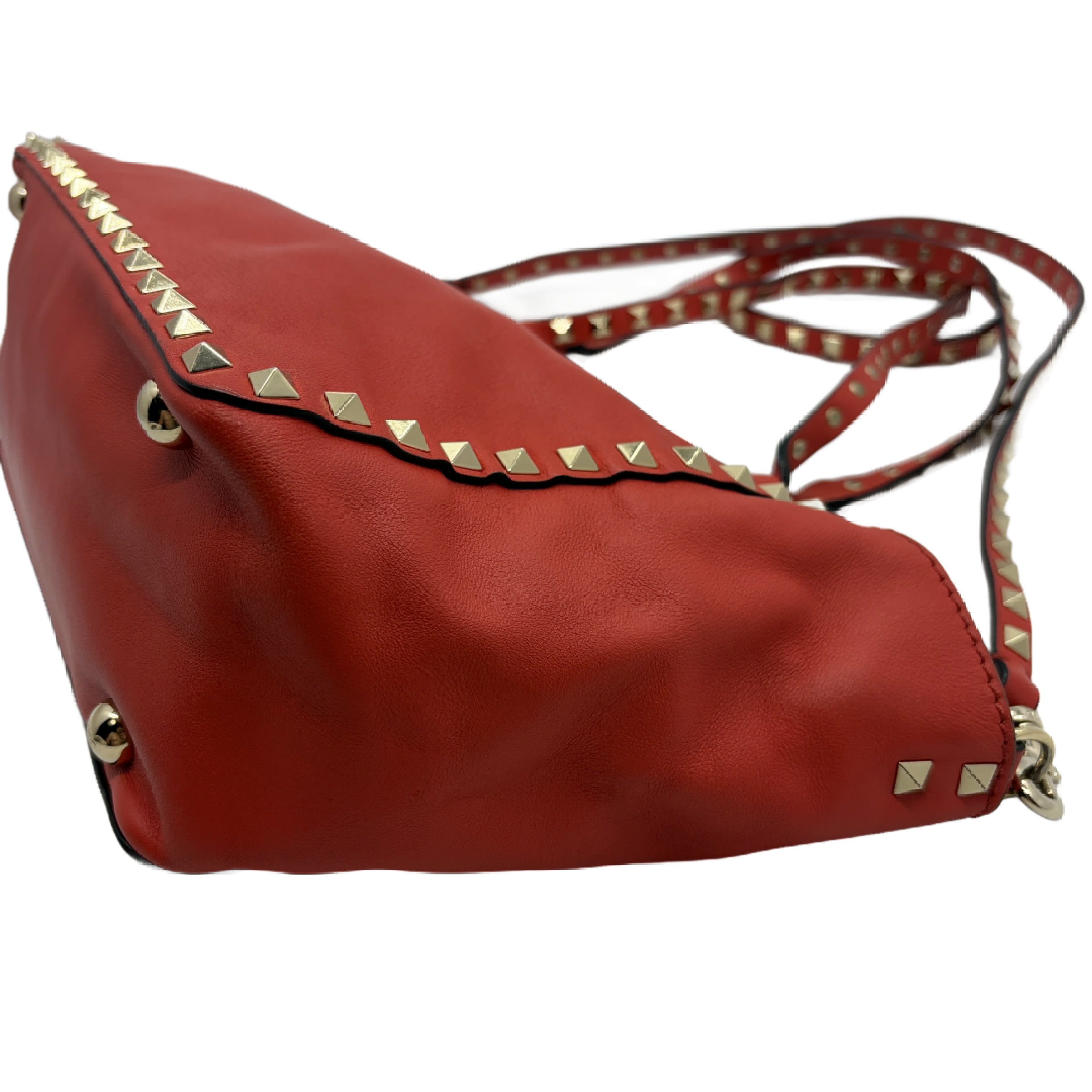 Rockstud Trapeze Leather Shoulder Bag — view 4
