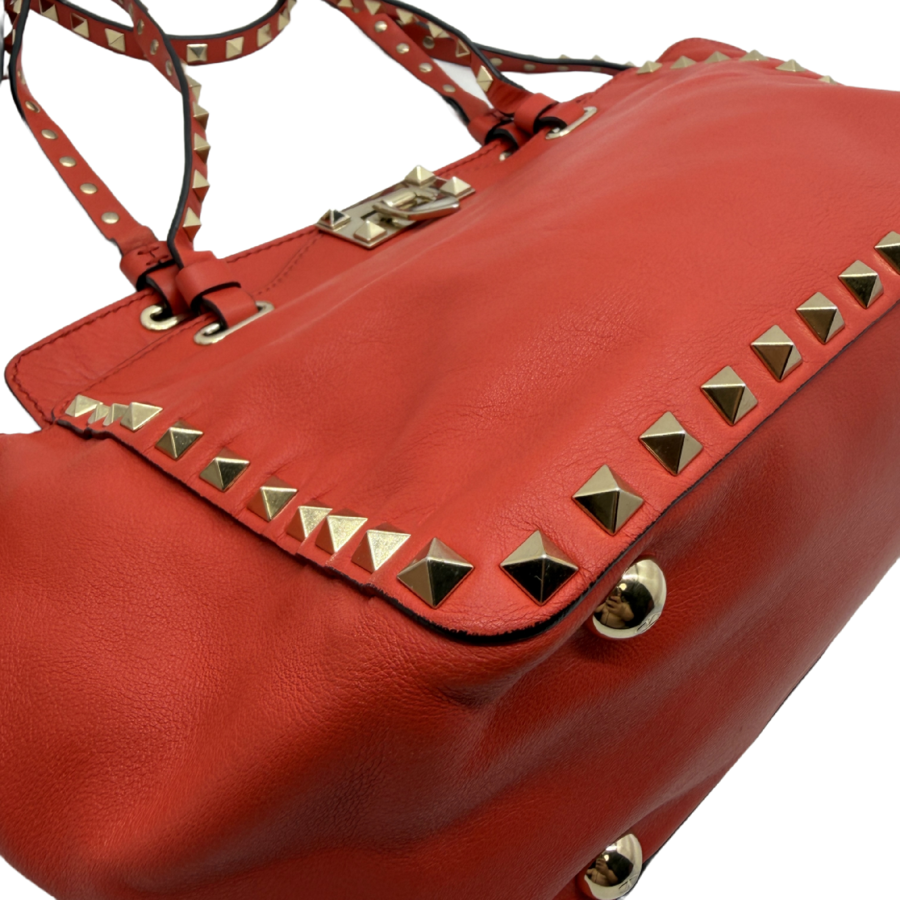 Rockstud Trapeze Leather Shoulder Bag — view 5