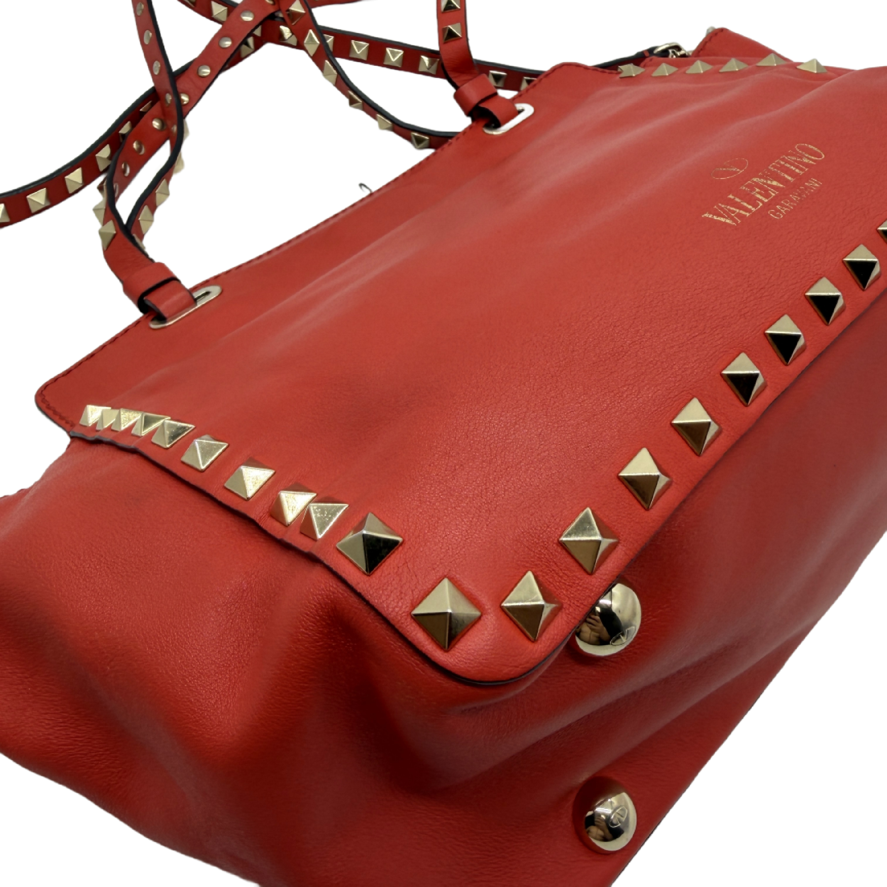 Rockstud Trapeze Leather Shoulder Bag — view 8