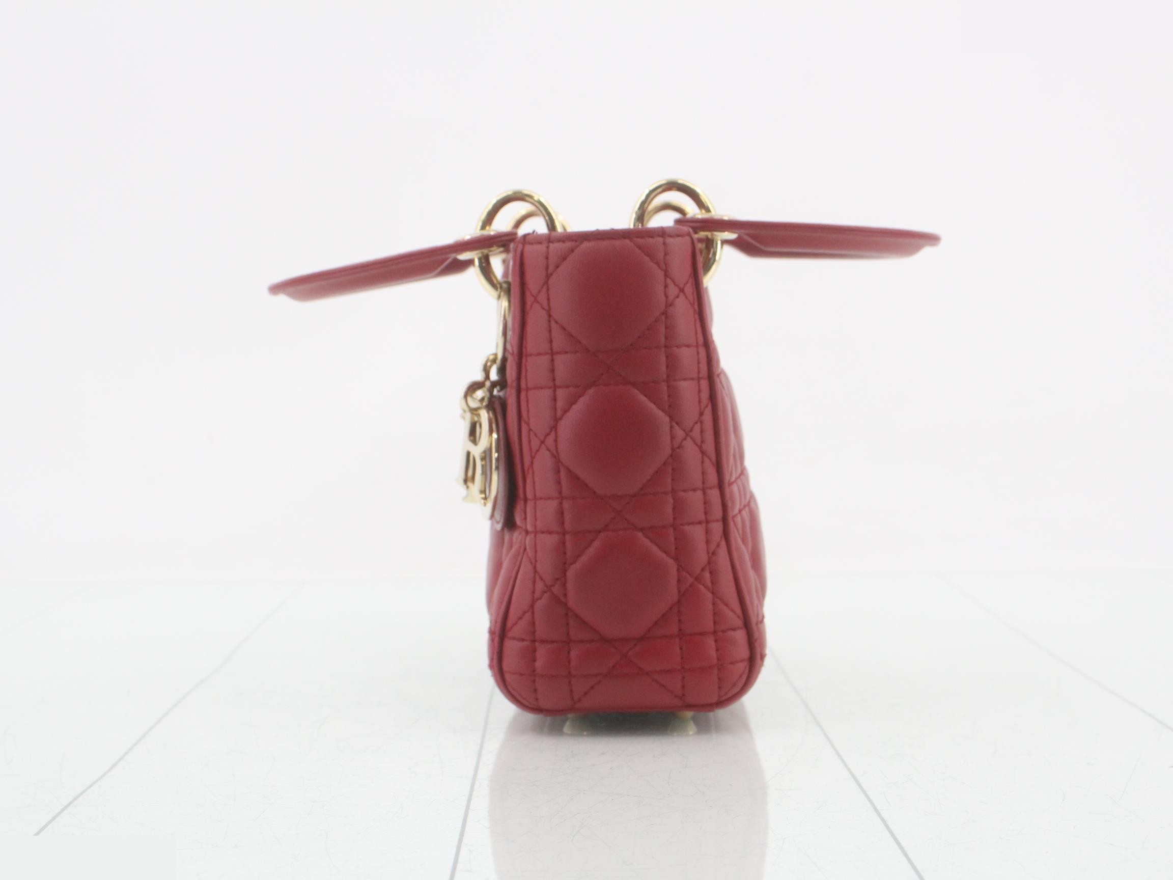 Lady Dior Cannage Leather 2-Way Handbag — view 3