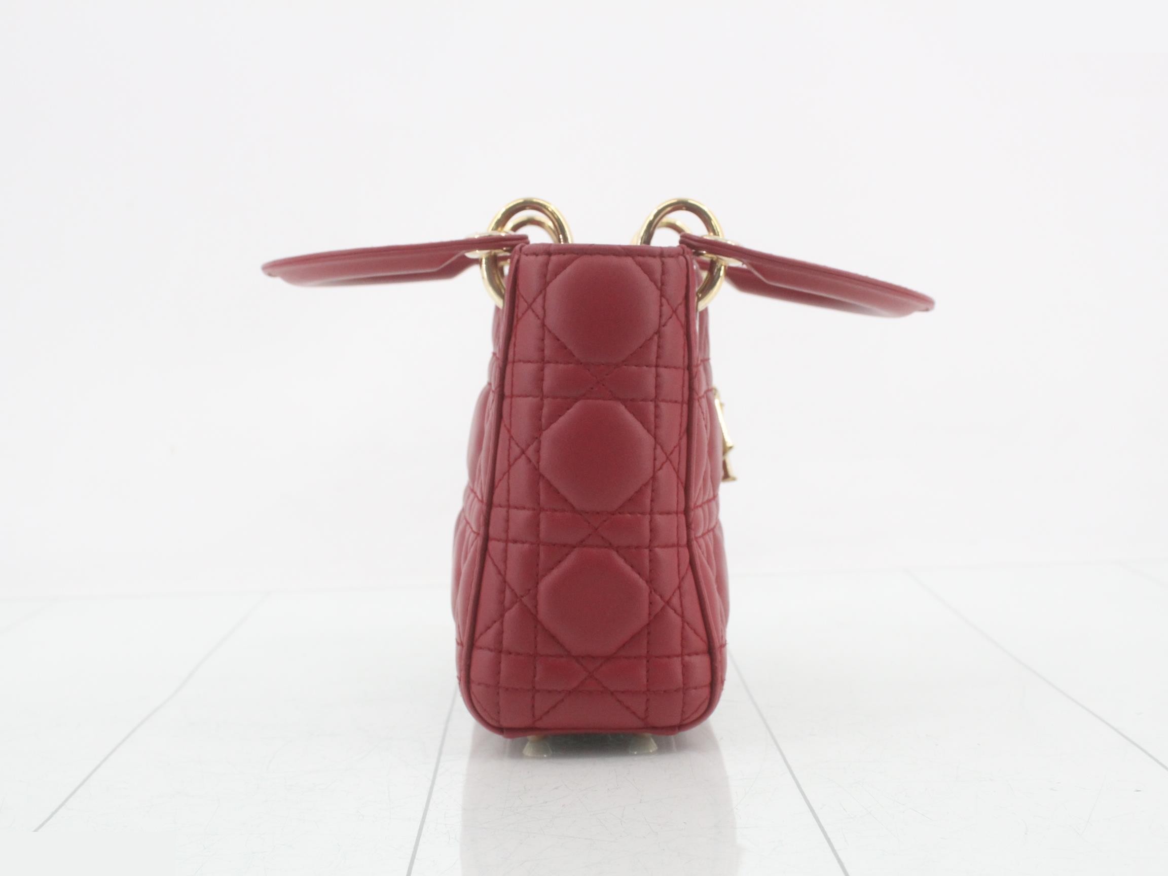 Lady Dior Cannage Leather 2-Way Handbag — view 4