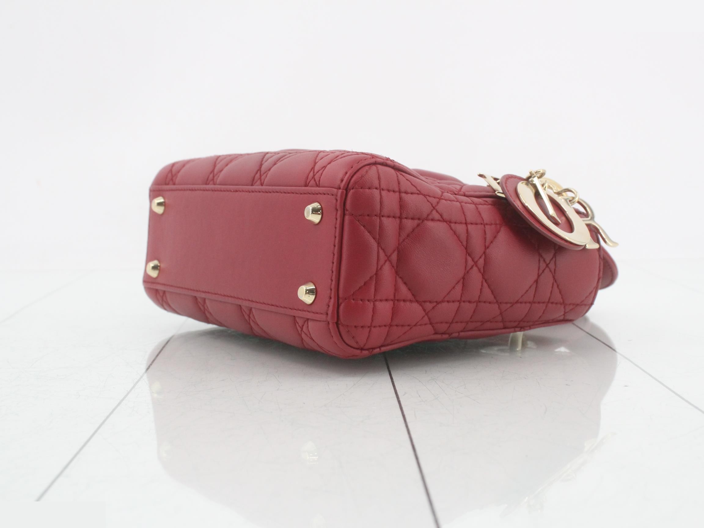 Lady Dior Cannage Leather 2-Way Handbag — view 6