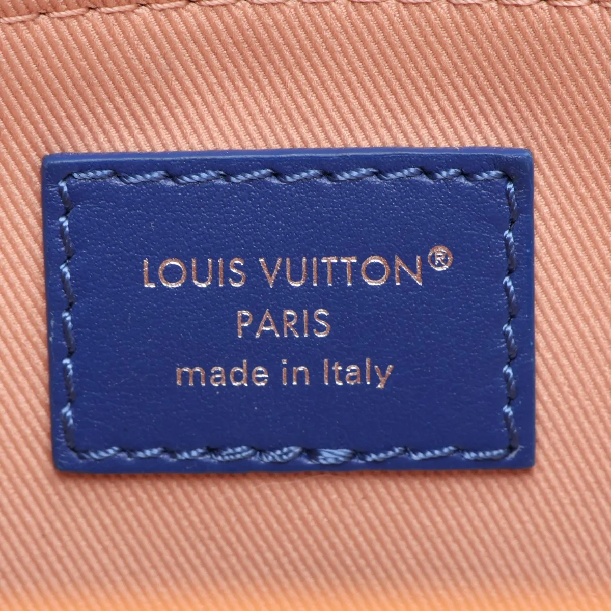 LV Packaging Shopper Tote MINI M28310 Orange x Blue (RFID detected) — view 12