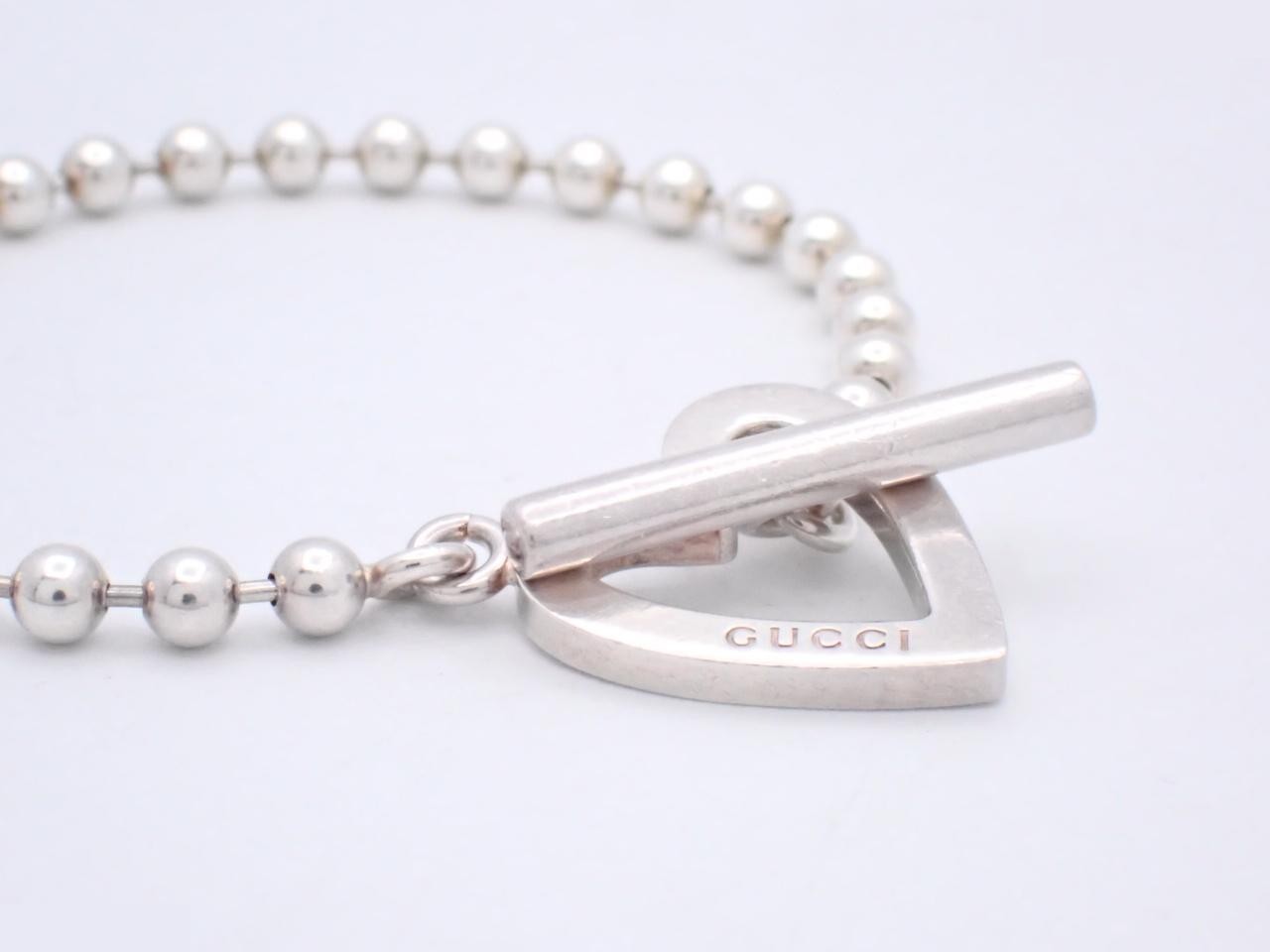 Heart toggle sterling silver (925) bracelet, 12.8g, wrist circumference approx. 16cm — view 3