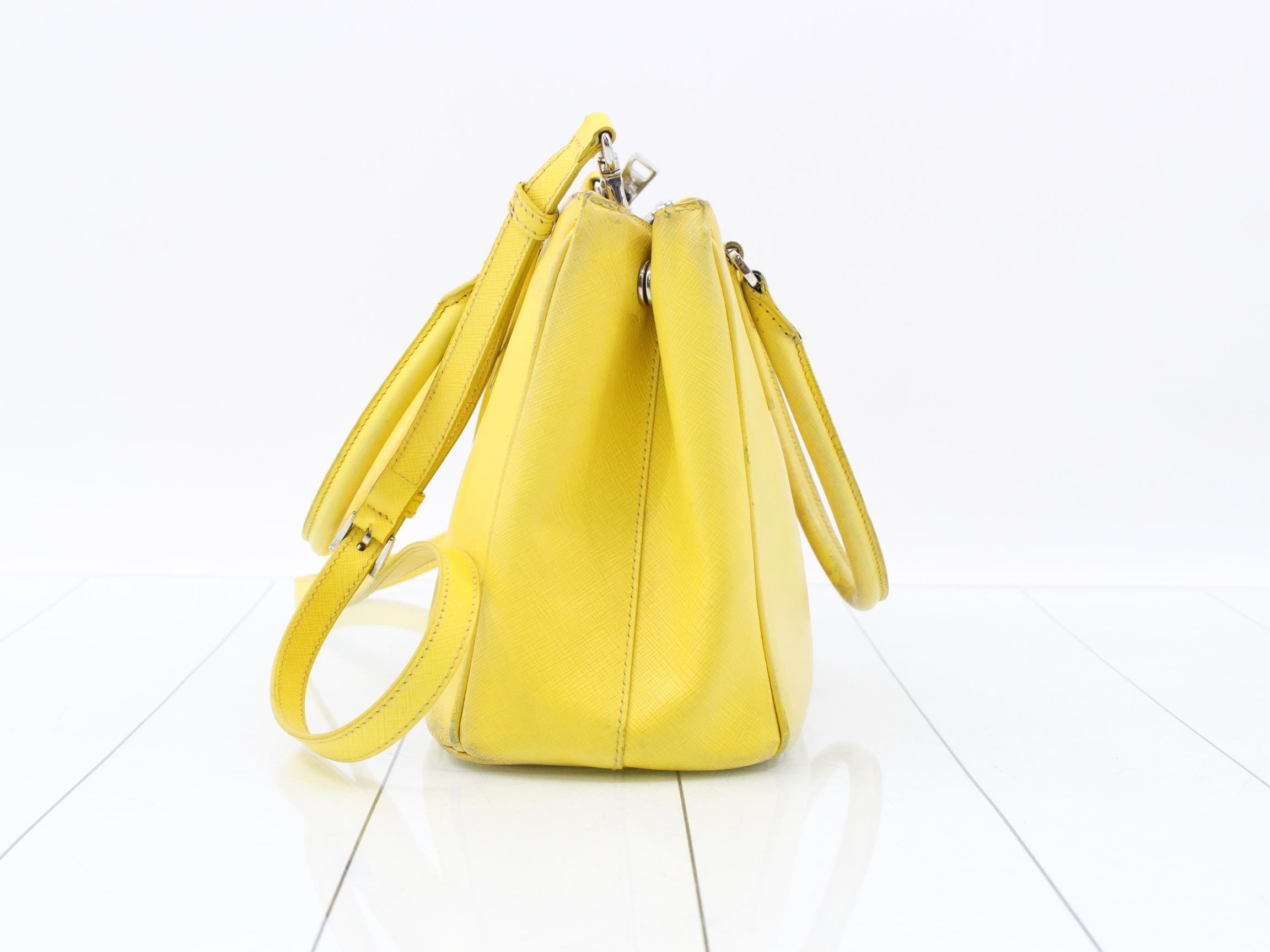 Galleria Saffiano 2-Way Shoulder/Handbag, Yellow — view 3
