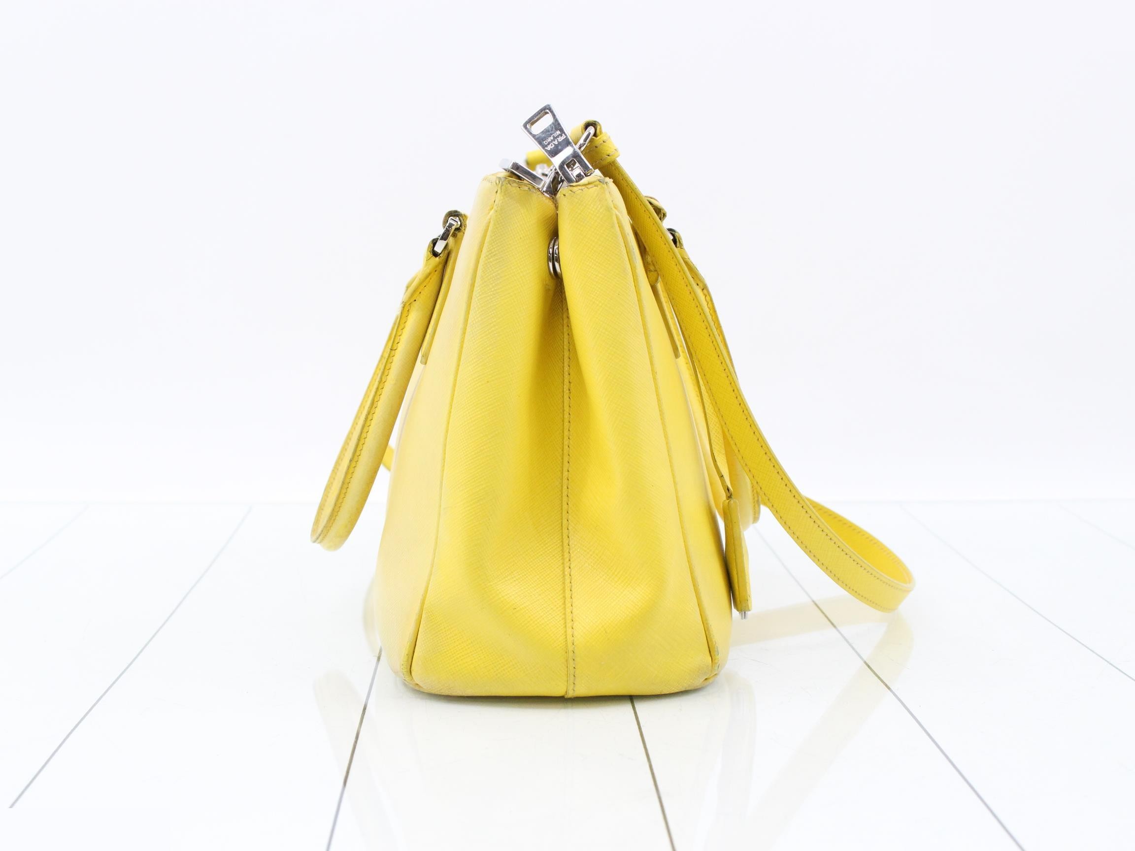 Galleria Saffiano 2-Way Shoulder/Handbag, Yellow — view 4