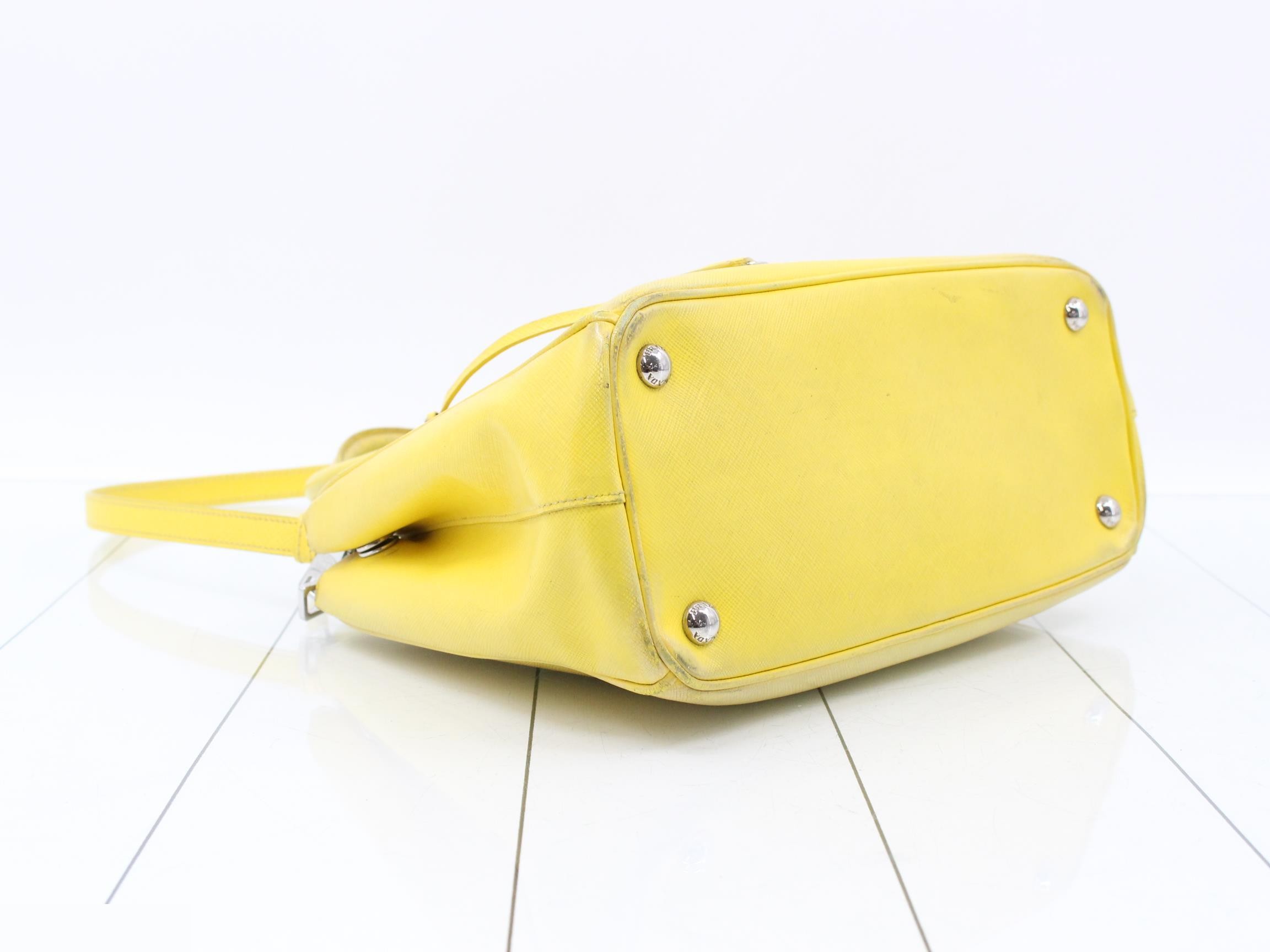 Galleria Saffiano 2-Way Shoulder/Handbag, Yellow — view 5