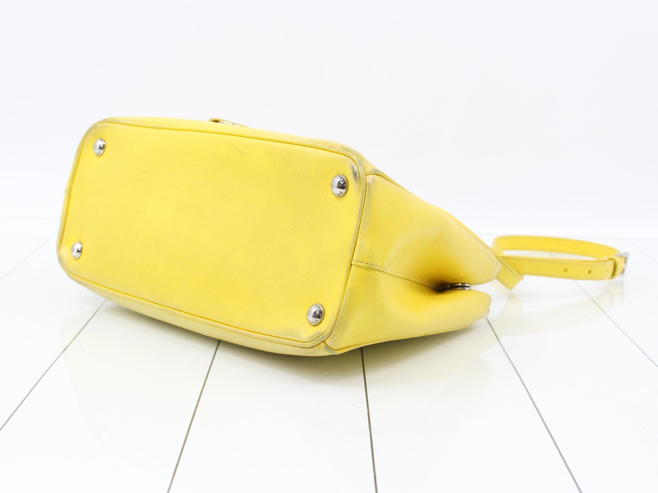 Galleria Saffiano 2-Way Shoulder/Handbag, Yellow — view 6
