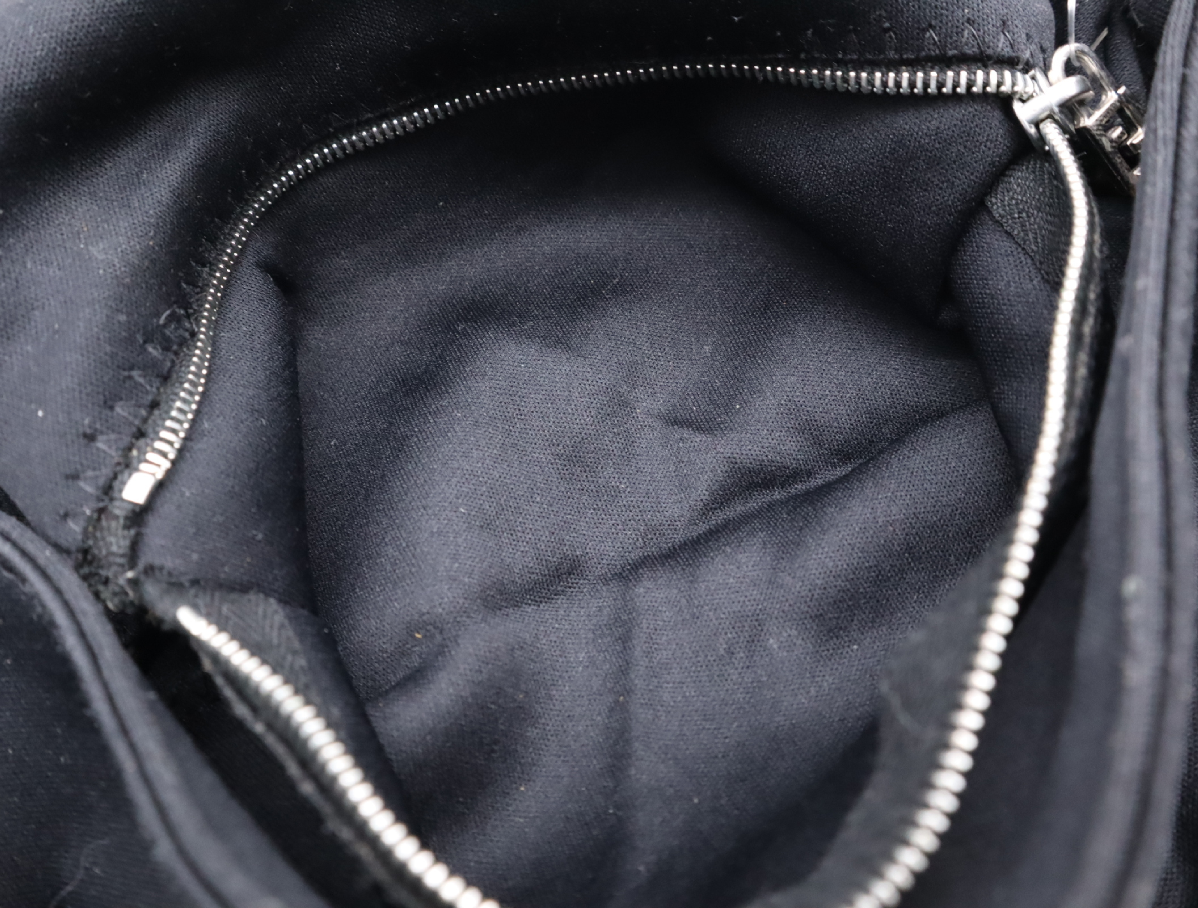 Canvas/Leather Jersey Mamma Handbag, Black, Silver Hardware — view 13
