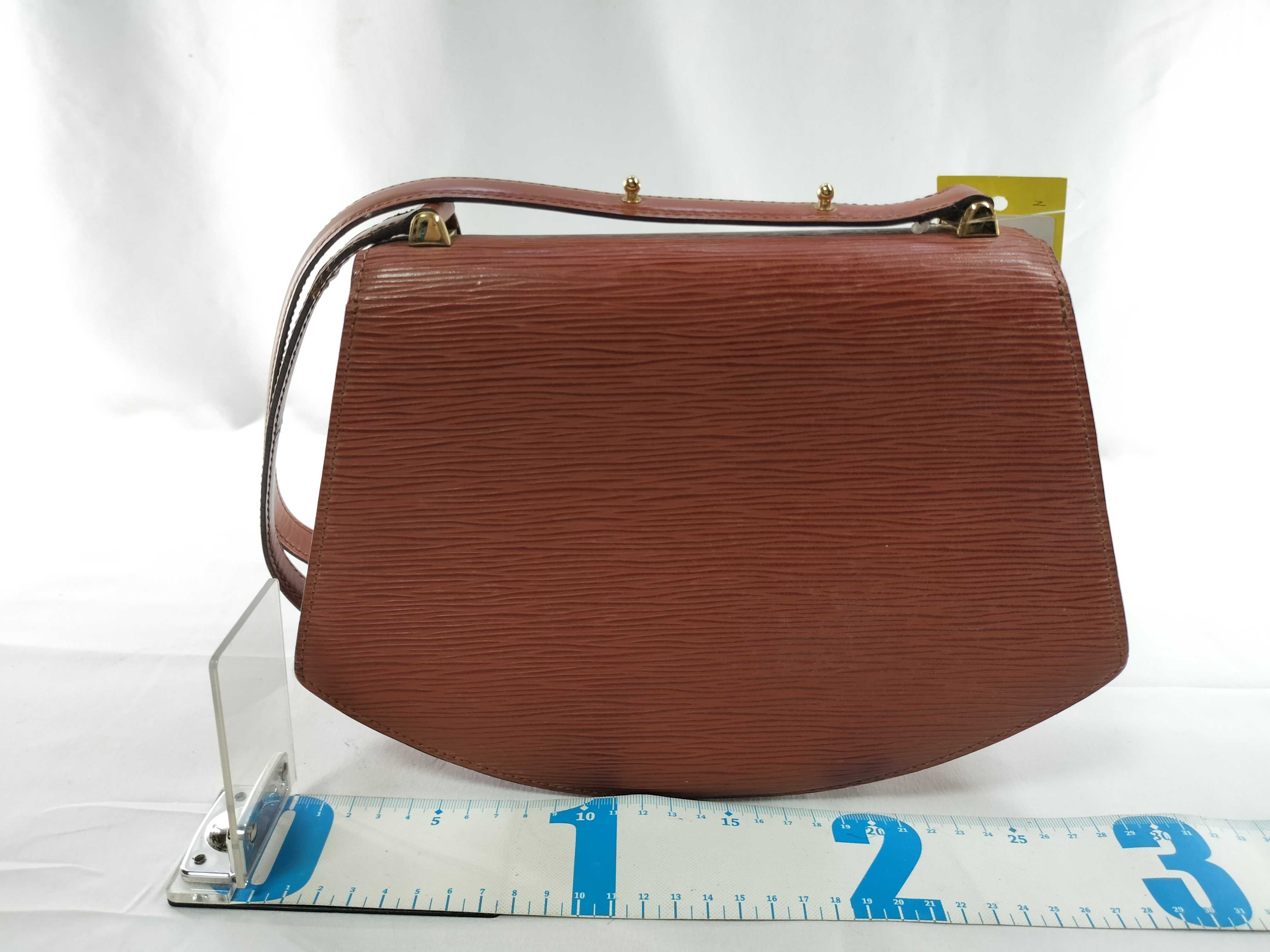 Epi Tilsit Brown Shoulder Bag (Pocket shows signs of wear) — view 2