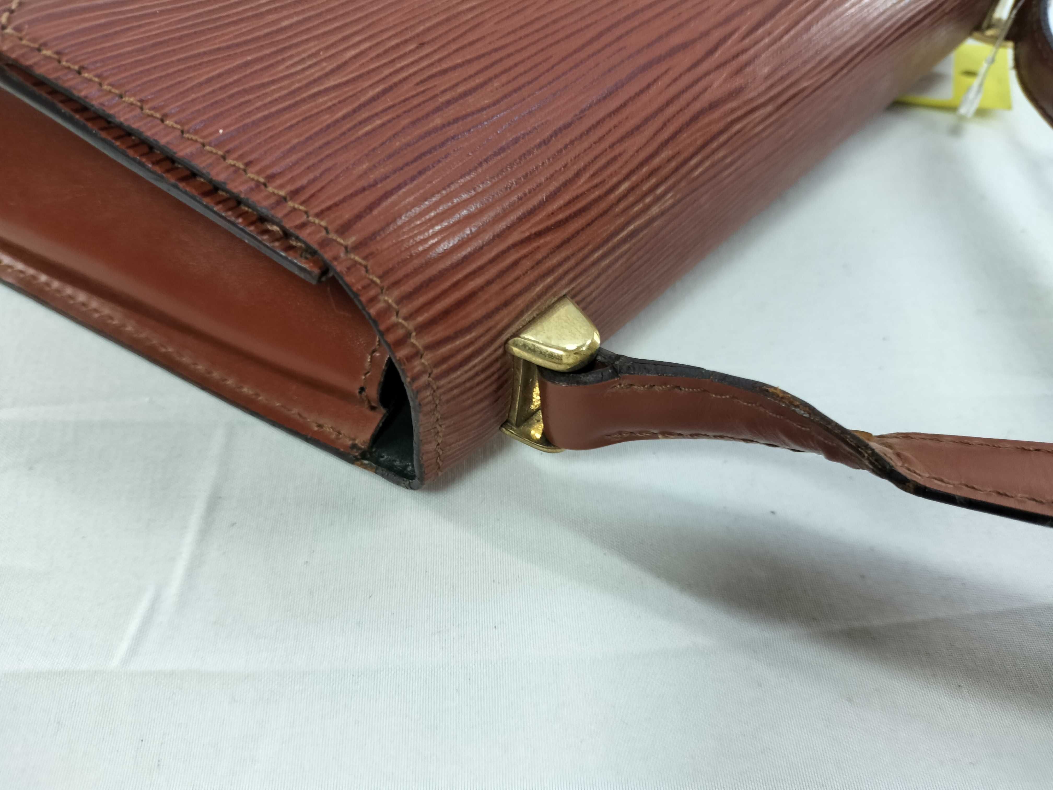 Epi Tilsit Brown Shoulder Bag (Pocket shows signs of wear) — view 5